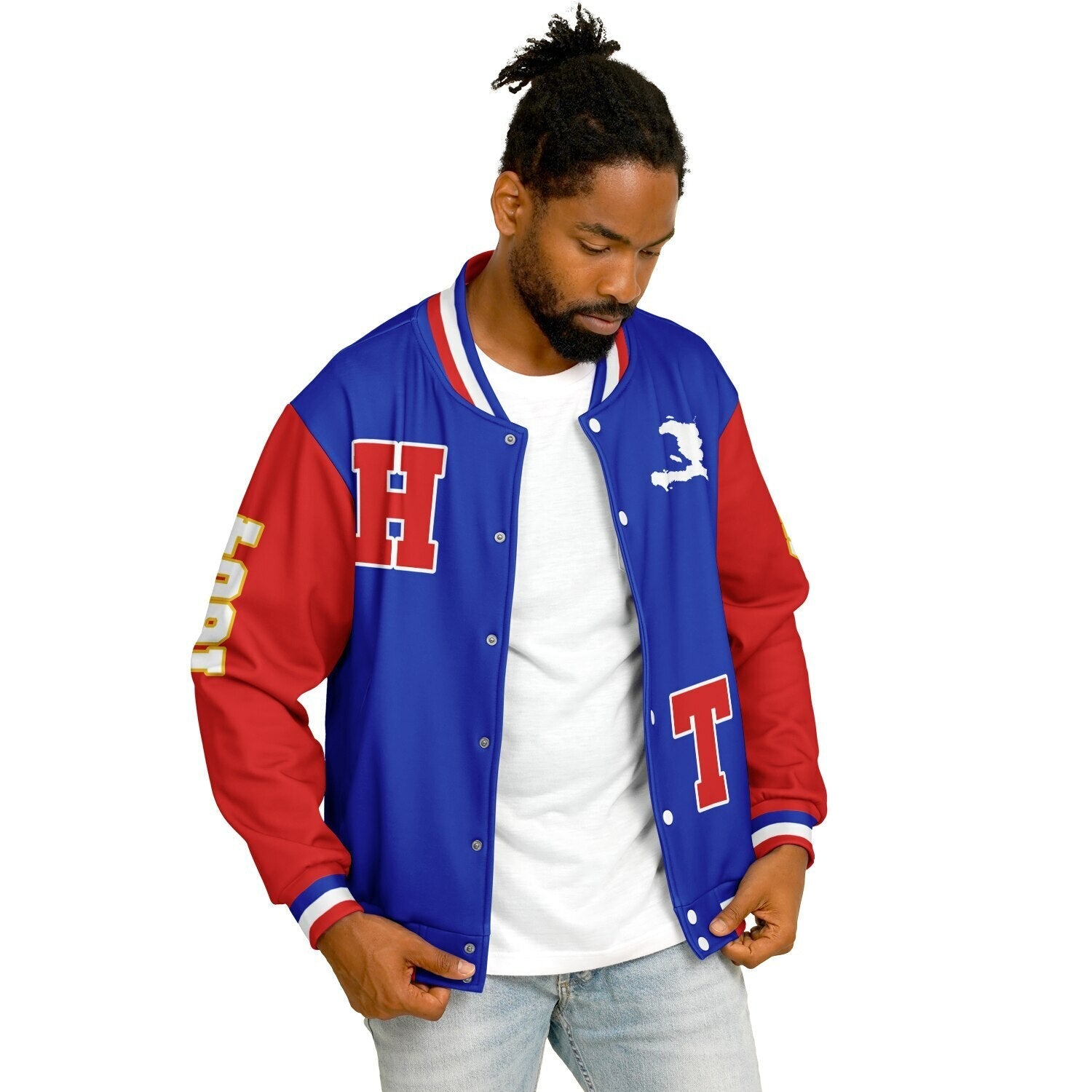 01 - Varsity Jacket - Blue & RED - Haitianbuy