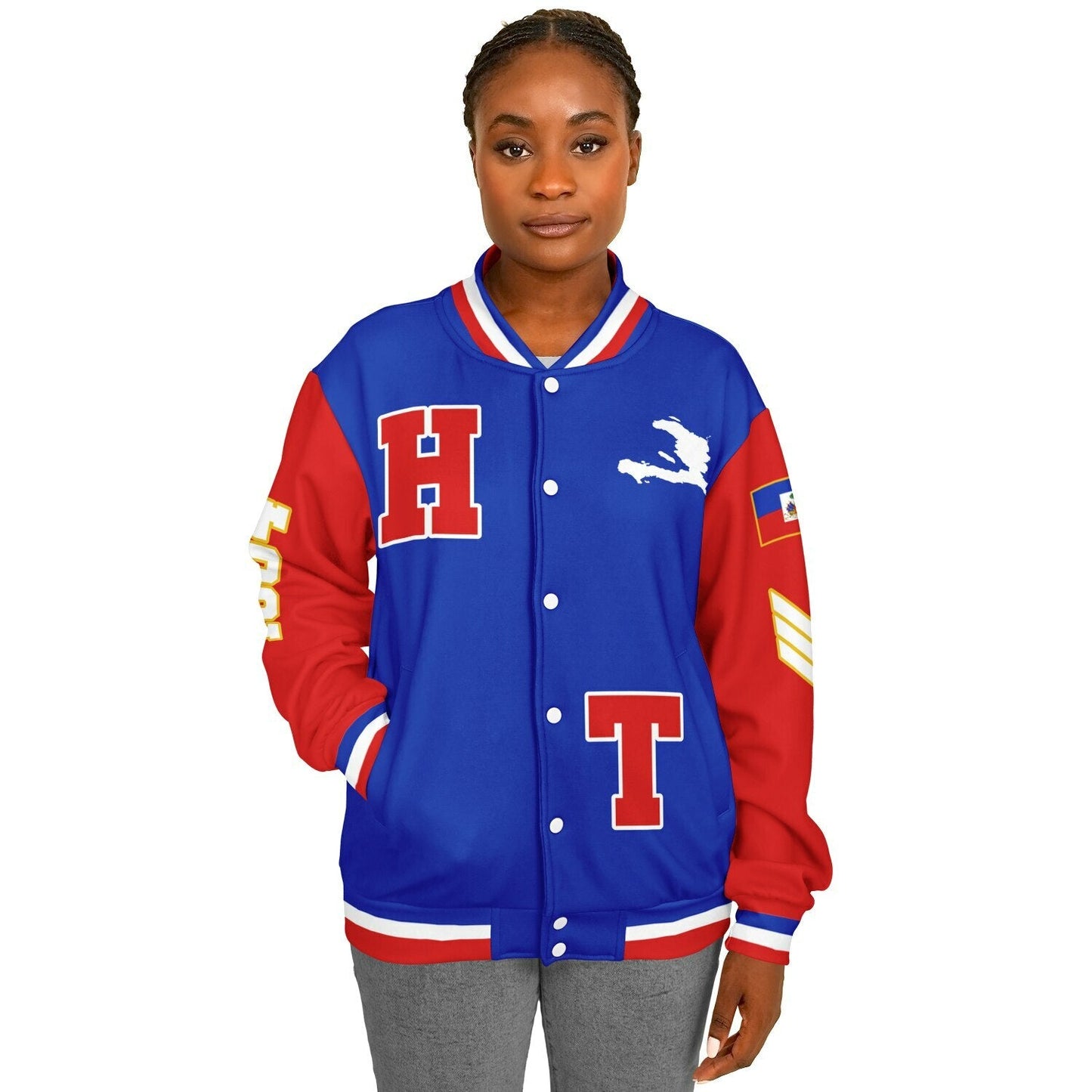 01 - Varsity Jacket - Blue & RED - Haitianbuy