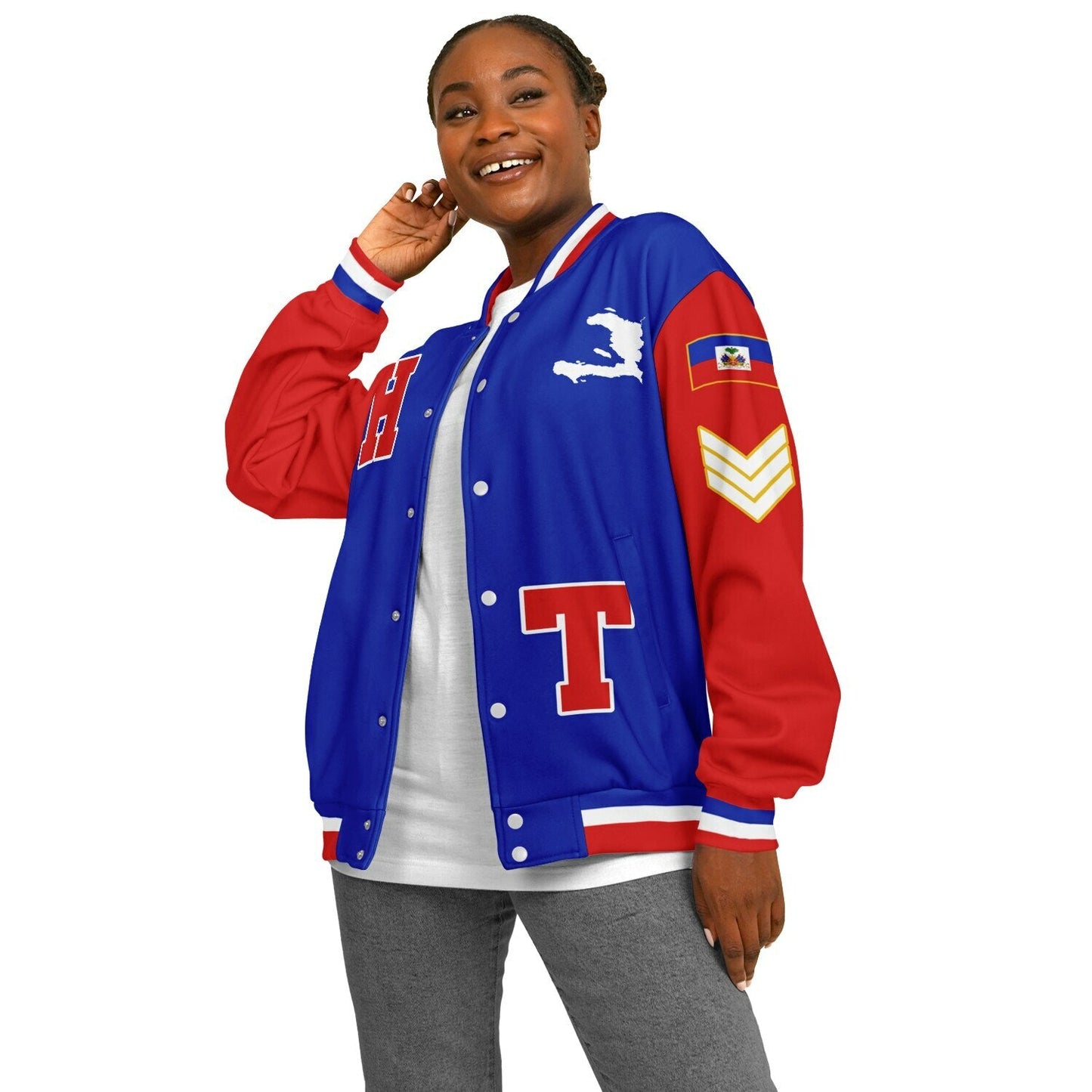 01 - Varsity Jacket - Blue & RED - Haitianbuy