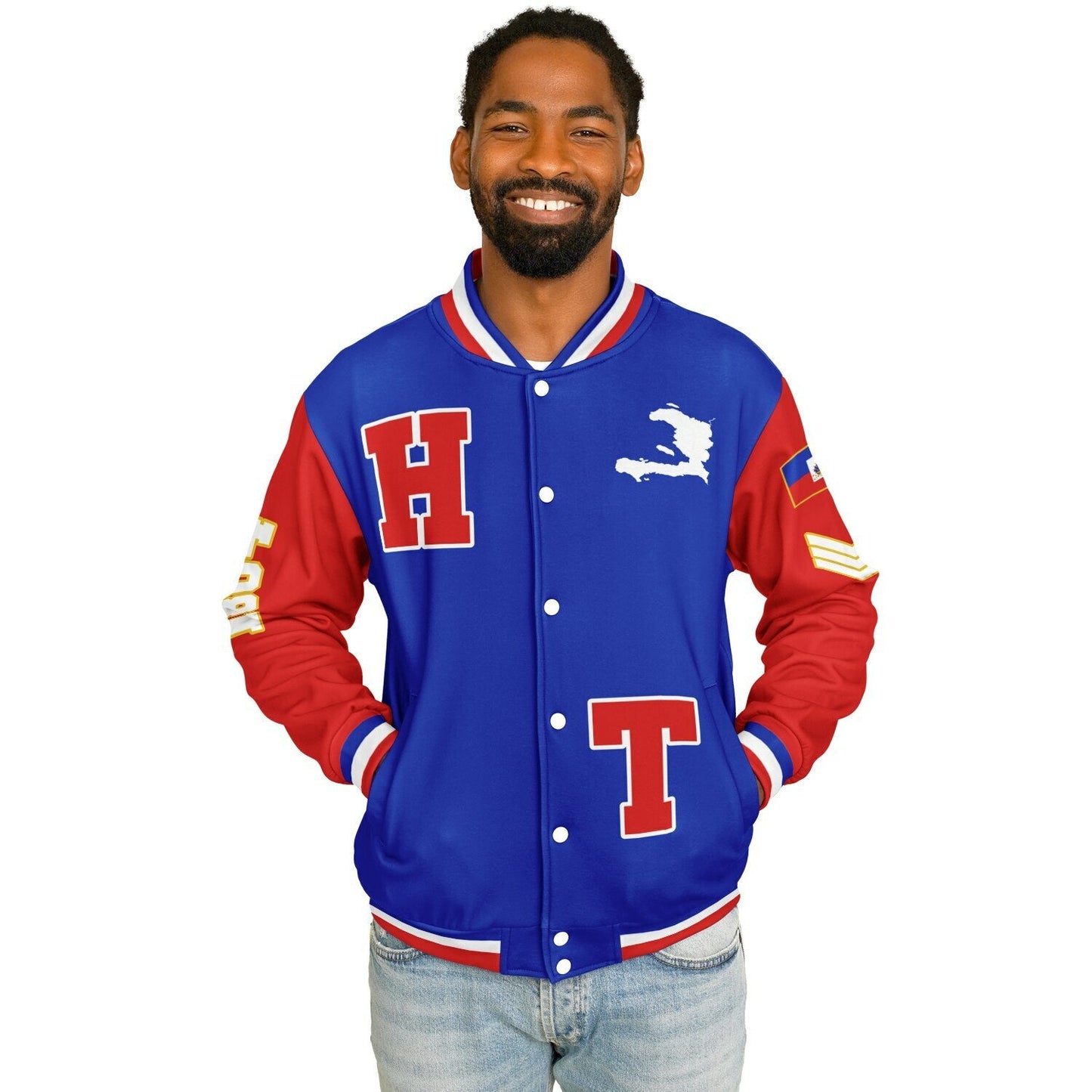 01 - Varsity Jacket - Blue & RED - Haitianbuy