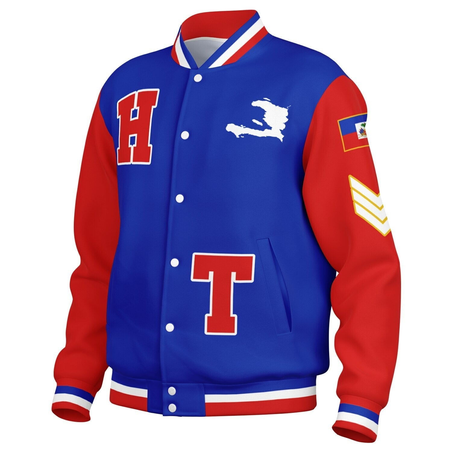 01 - Varsity Jacket - Blue & RED - Haitianbuy