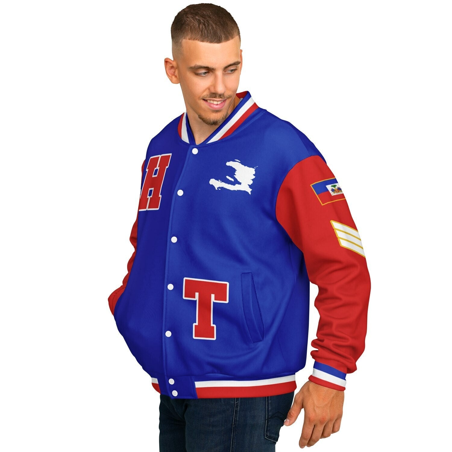 01 - Varsity Jacket - Blue & RED - Haitianbuy