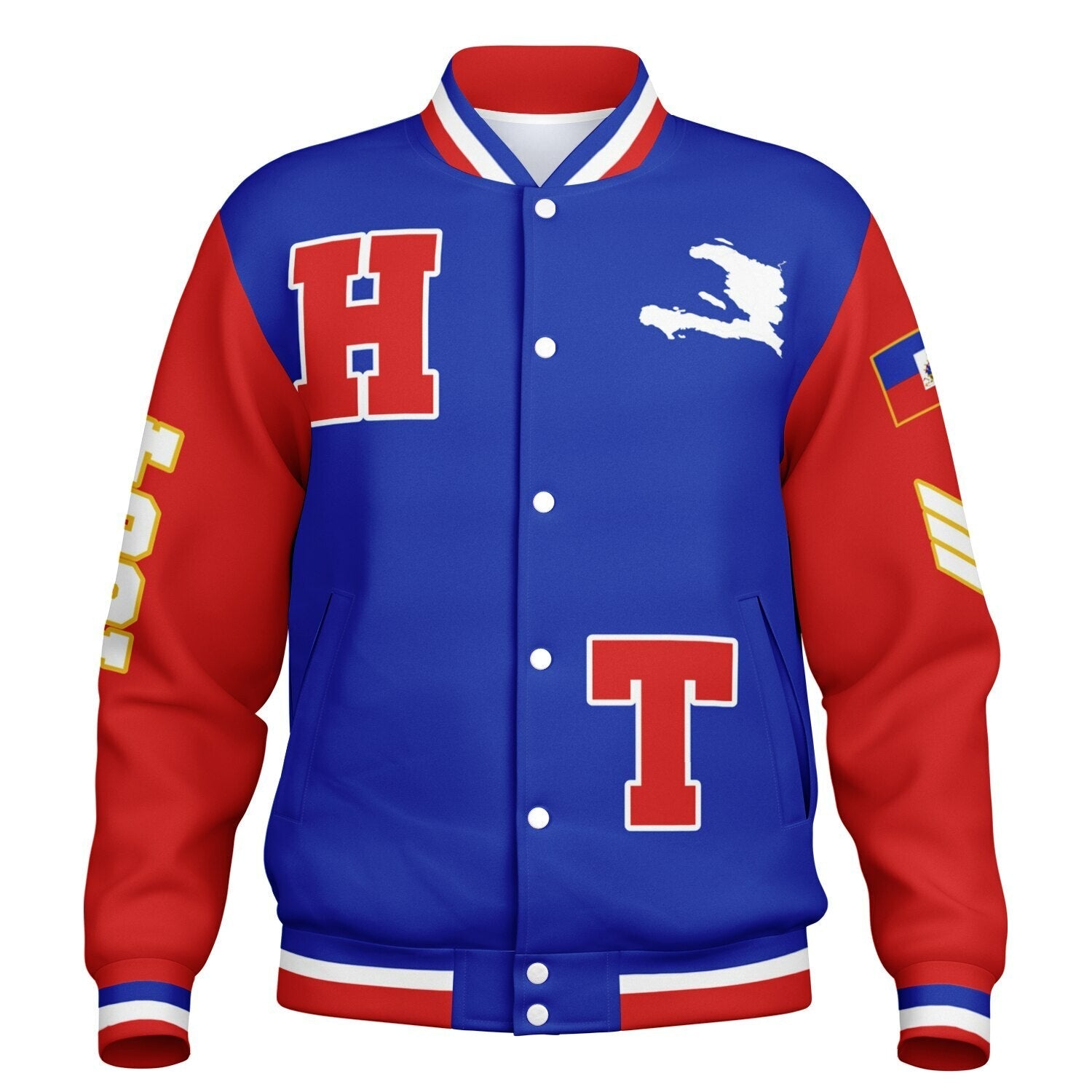 01 - Varsity Jacket - Blue & RED - Haitianbuy