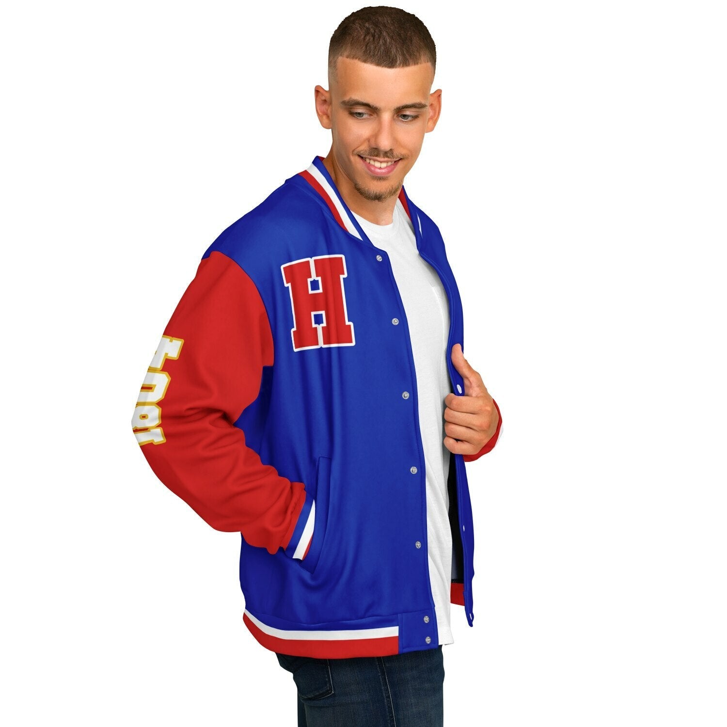 01 - Varsity Jacket - Blue & RED - Haitianbuy