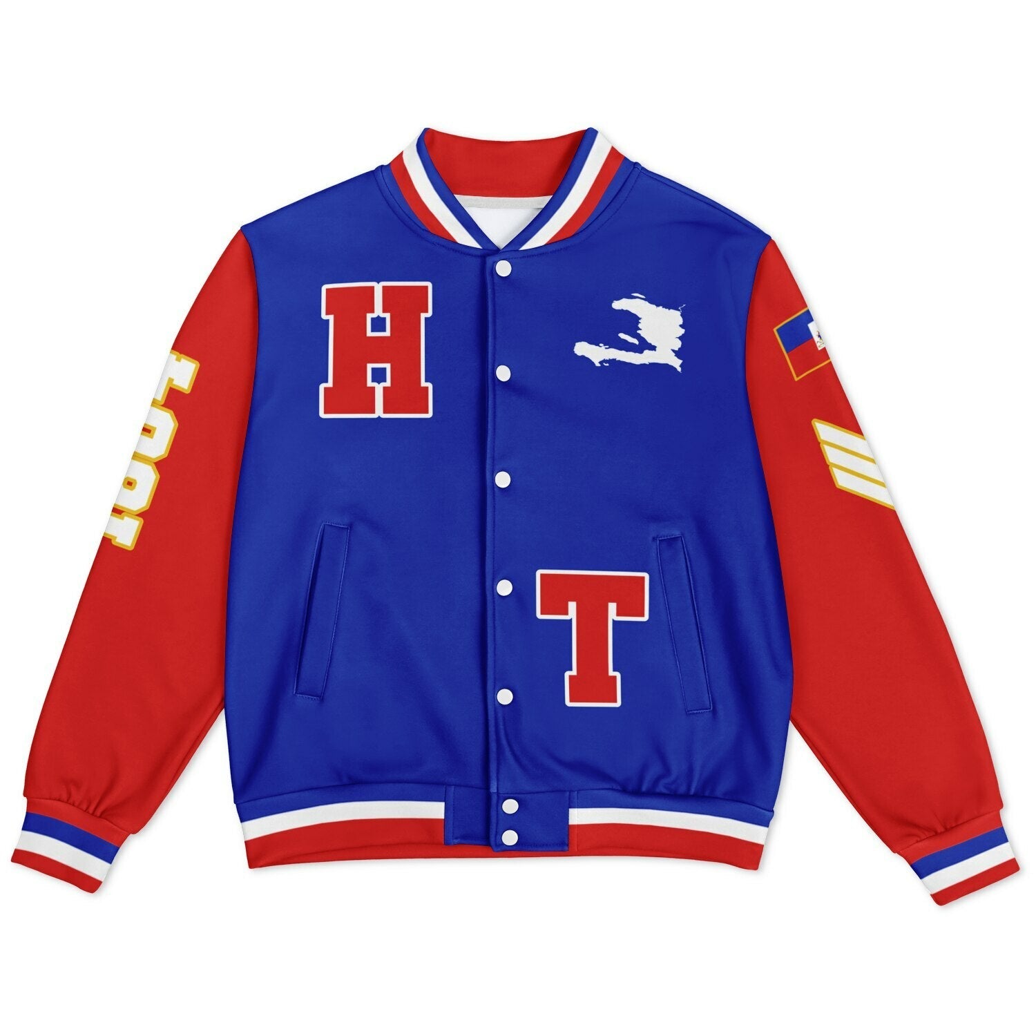 01 - Varsity Jacket - Blue & RED - Haitianbuy