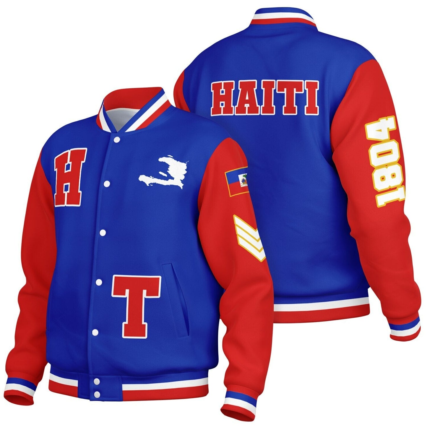 01 - Varsity Jacket - Blue & RED - Haitianbuy