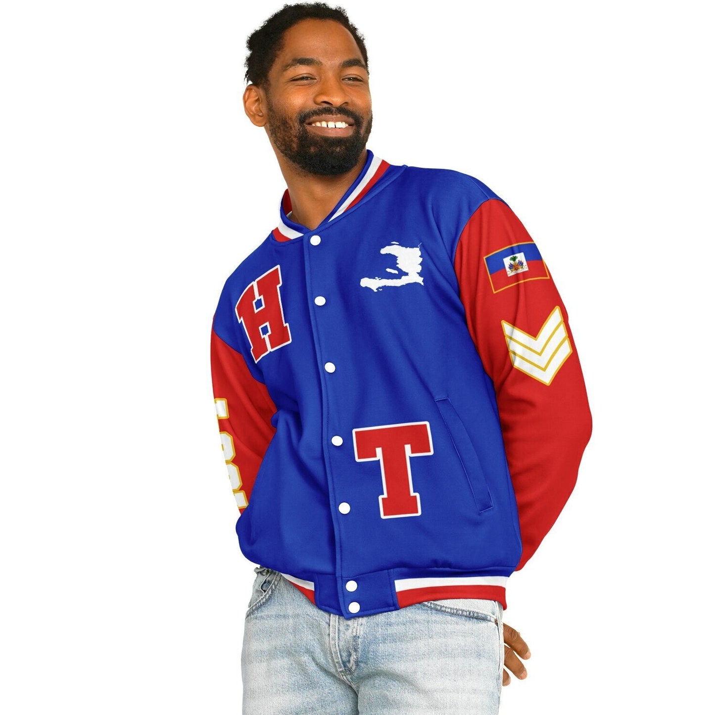 01 - Varsity Jacket - Blue & RED - Haitianbuy