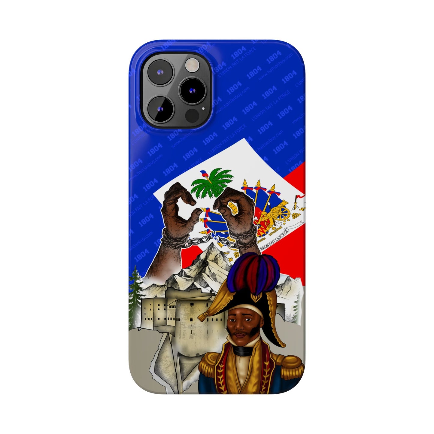 02 - Haitian Heritage Slim Phone Case with Flag Design - Haitianbuy