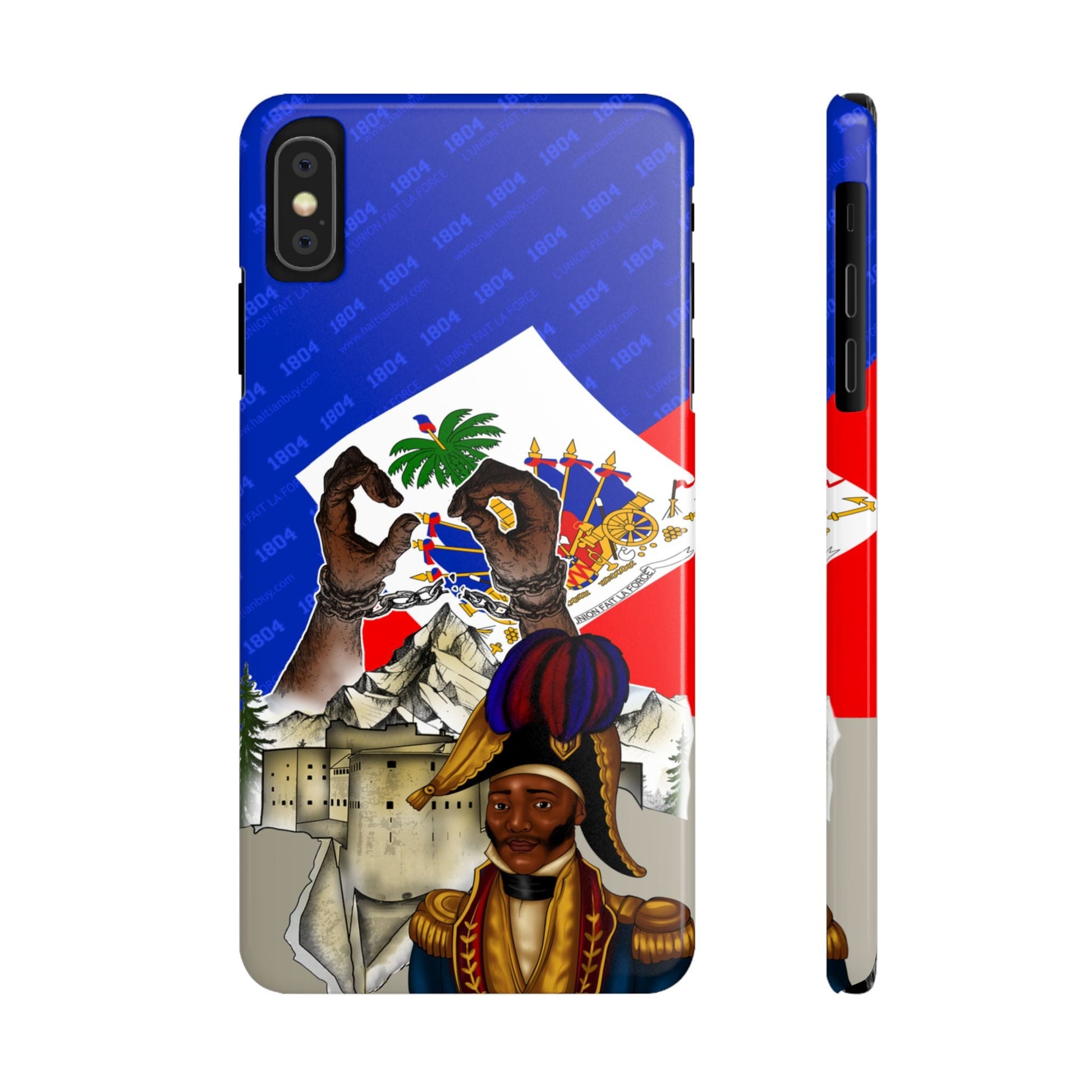 02 - Haitian Heritage Slim Phone Case with Flag Design - Haitianbuy