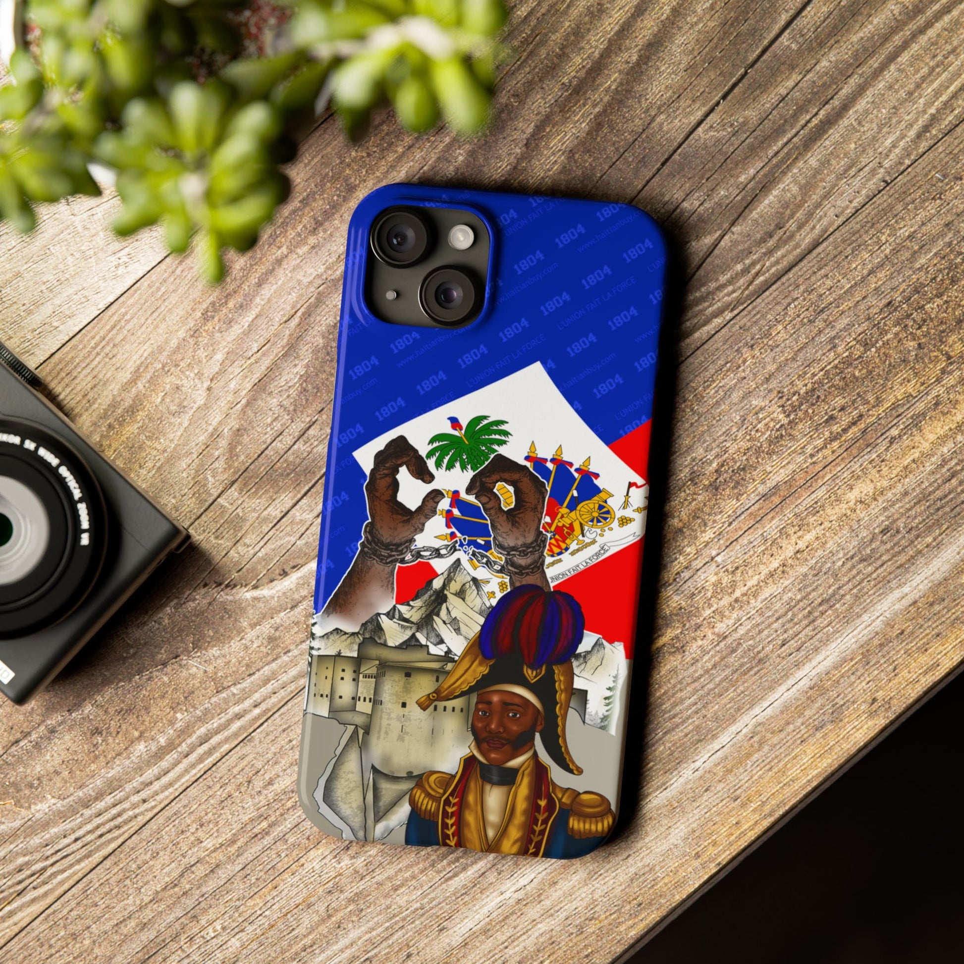 02 - Haitian Heritage Slim Phone Case with Flag Design - Haitianbuy