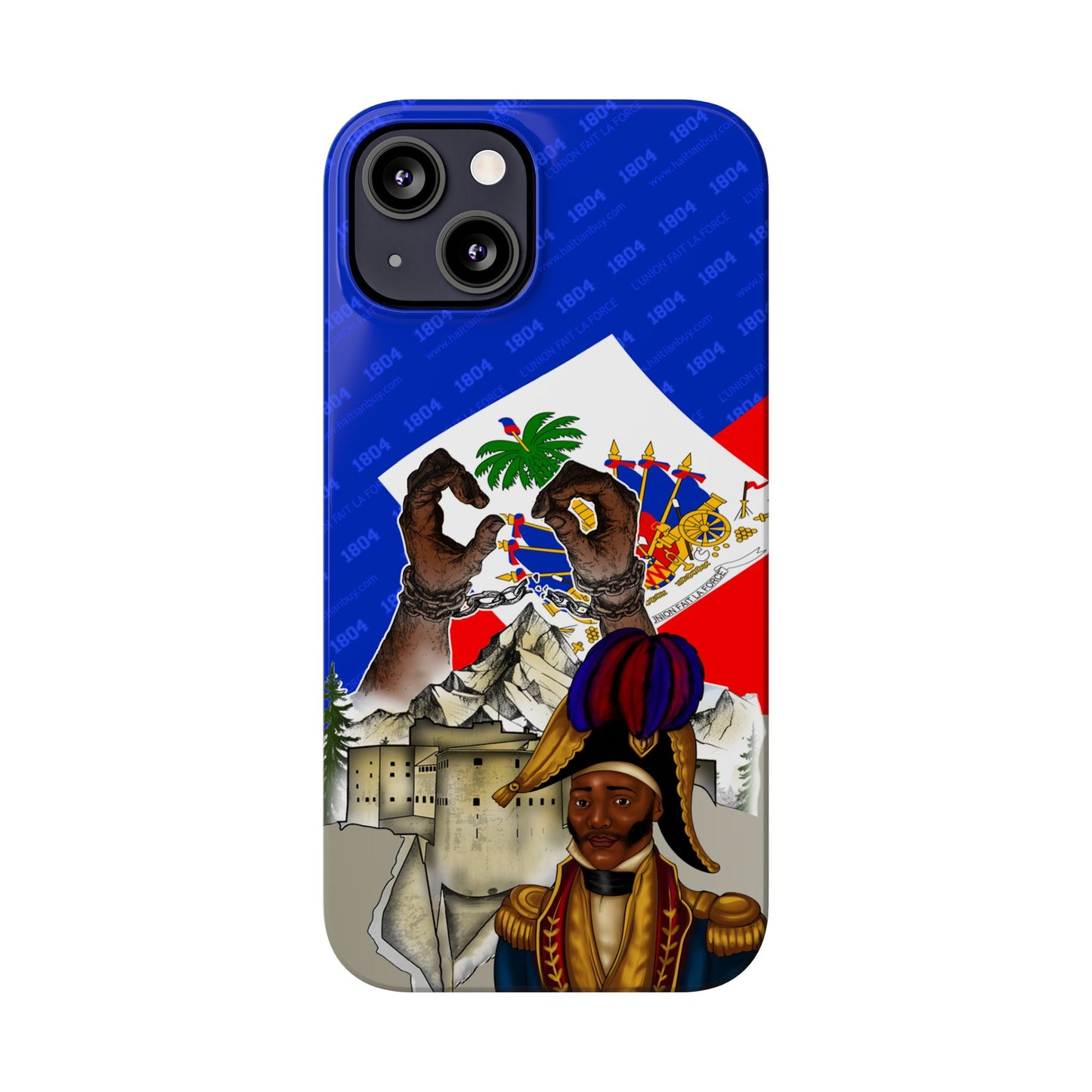 02 - Haitian Heritage Slim Phone Case with Flag Design - Haitianbuy