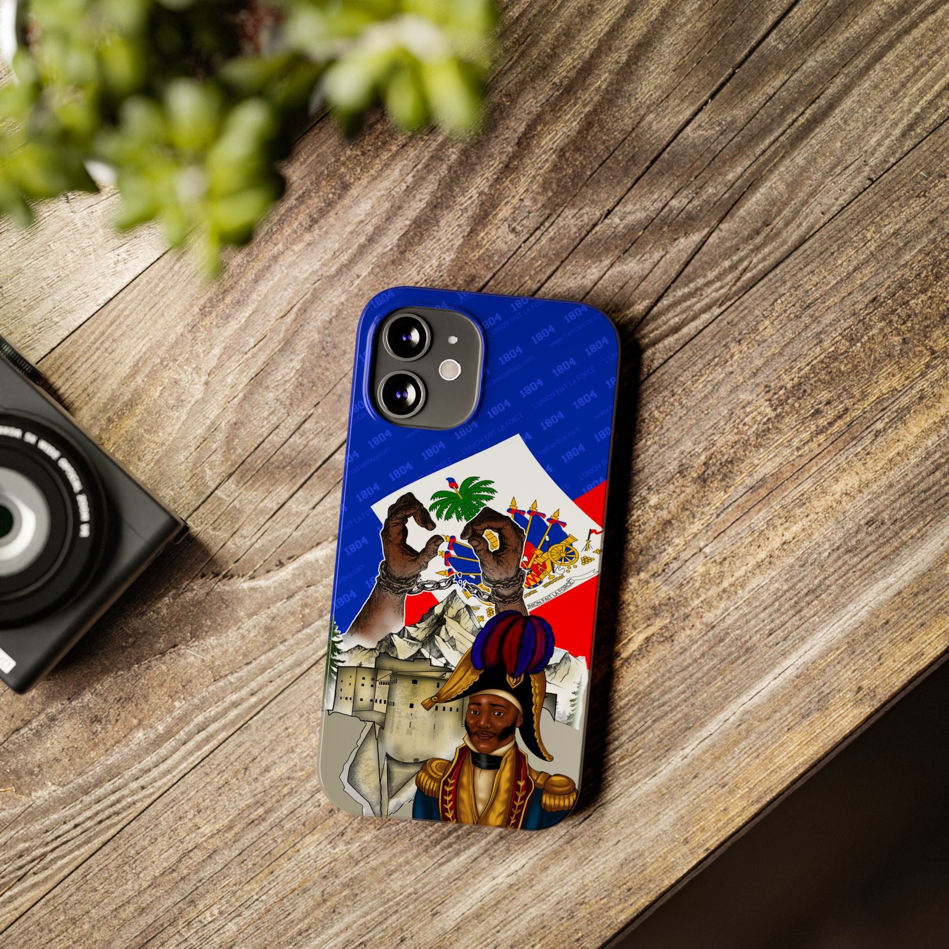 02 - Haitian Heritage Slim Phone Case with Flag Design - Haitianbuy