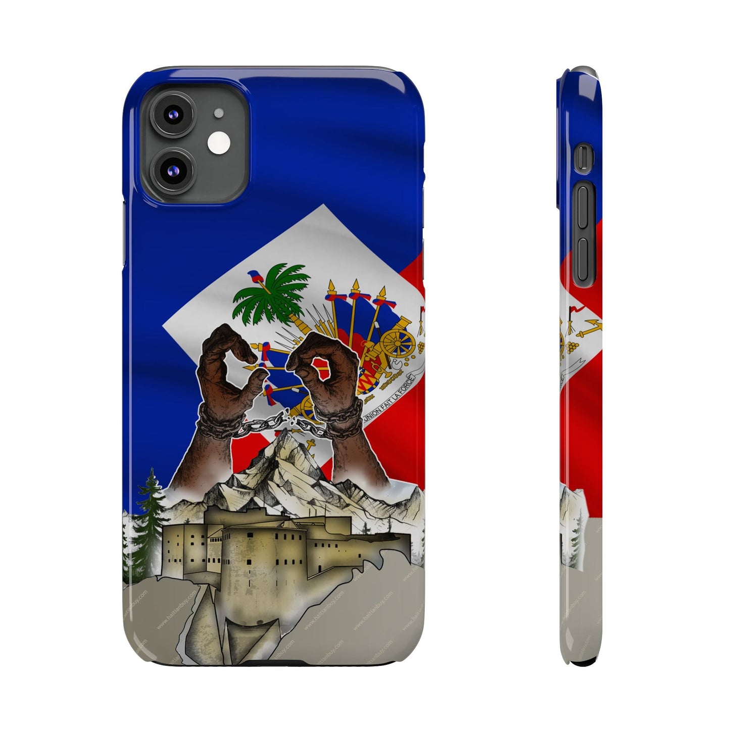 02 - Haitian Heritage Slim Phone Case with Flag Design - Haitianbuy