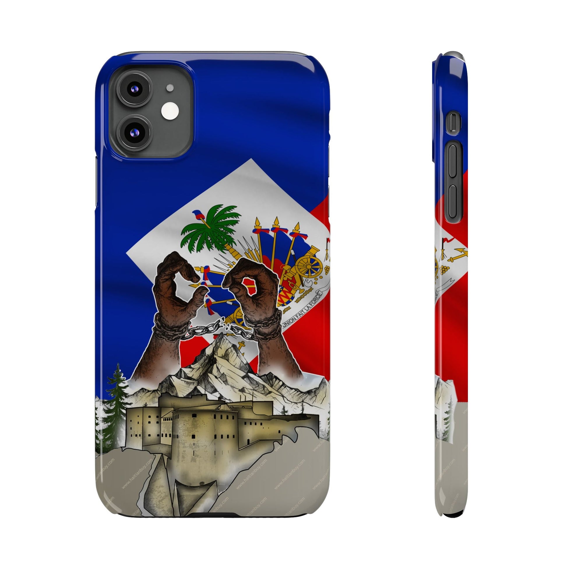 02 - Haitian Heritage Slim Phone Case with Flag Design - Haitianbuy