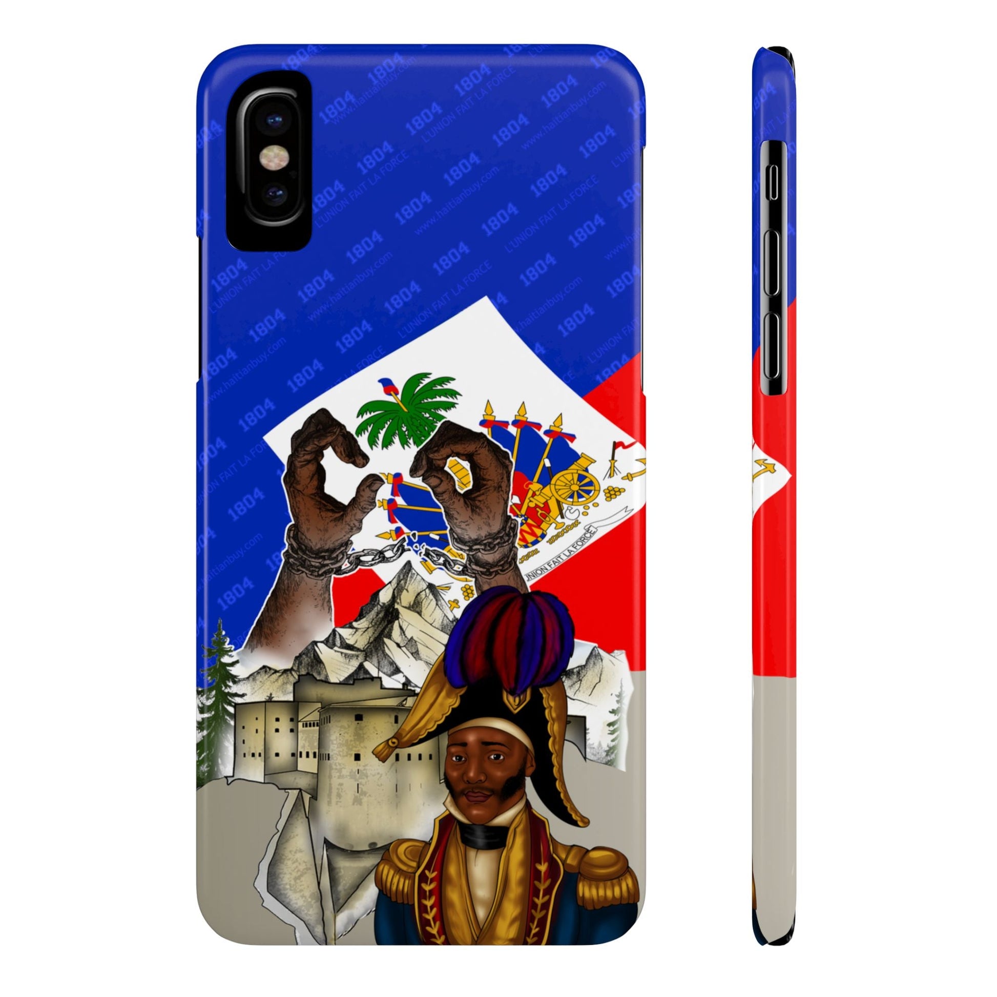 02 - Haitian Heritage Slim Phone Case with Flag Design - Haitianbuy