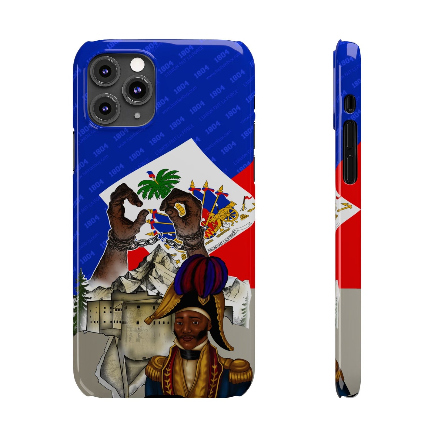 02 - Haitian Heritage Slim Phone Case with Flag Design - Haitianbuy