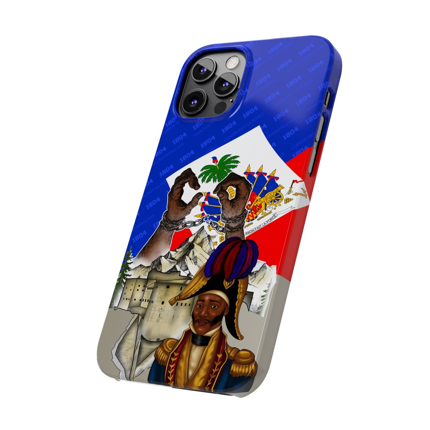 02 - Haitian Heritage Slim Phone Case with Flag Design - Haitianbuy