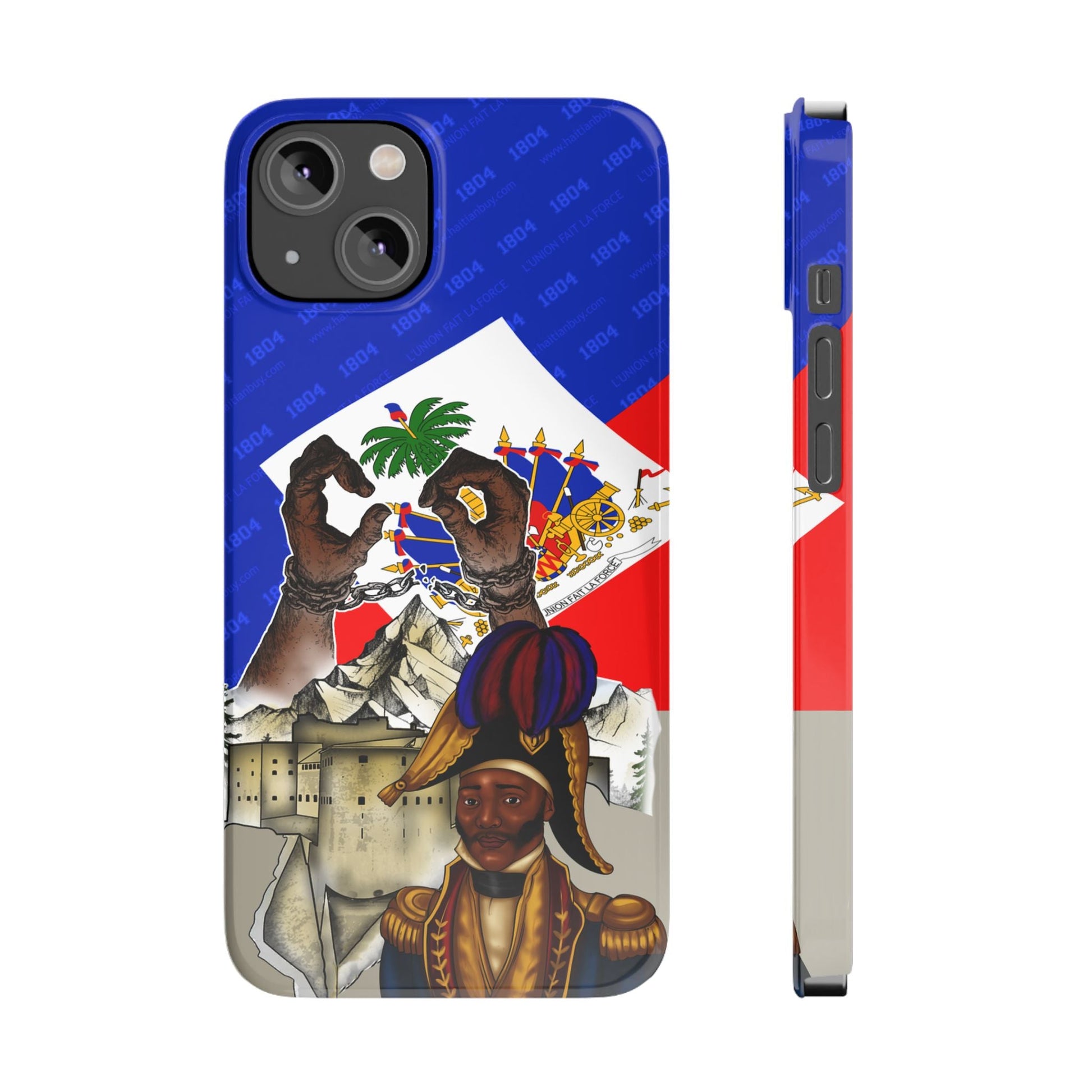 02 - Haitian Heritage Slim Phone Case with Flag Design - Haitianbuy