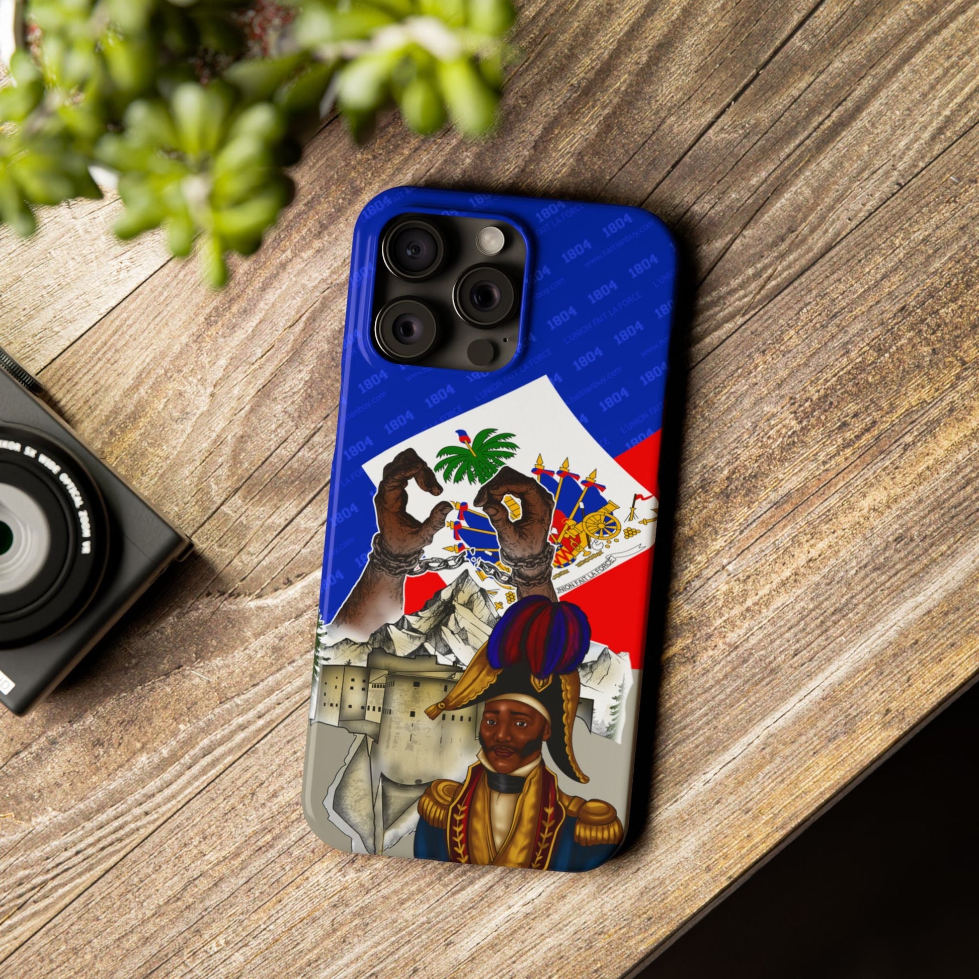 02 - Haitian Heritage Slim Phone Case with Flag Design - Haitianbuy