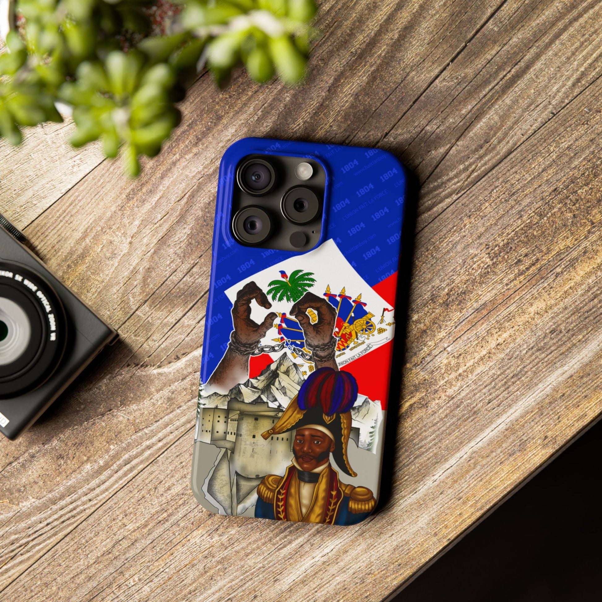 02 - Haitian Heritage Slim Phone Case with Flag Design - Haitianbuy