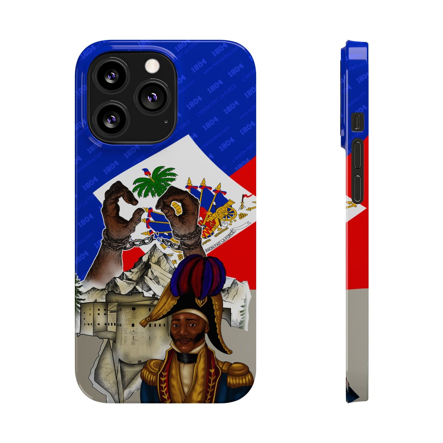 02 - Haitian Heritage Slim Phone Case with Flag Design - Haitianbuy