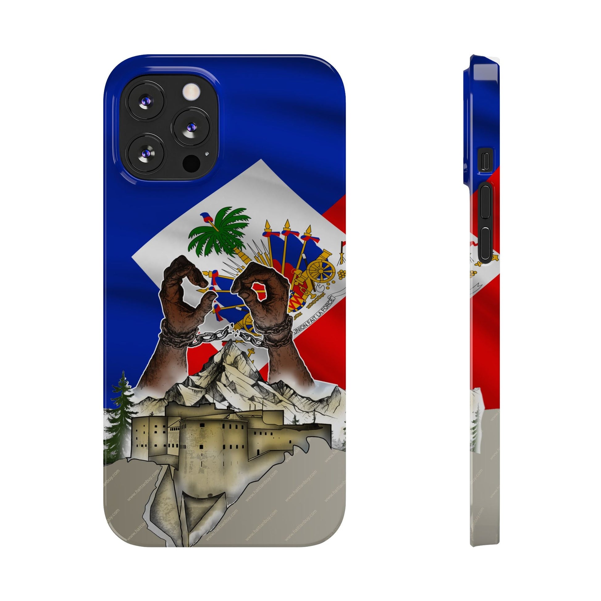 02 - Haitian Heritage Slim Phone Case with Flag Design - Haitianbuy