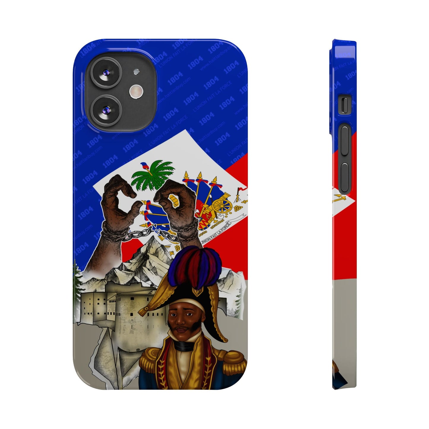 02 - Haitian Heritage Slim Phone Case with Flag Design - Haitianbuy