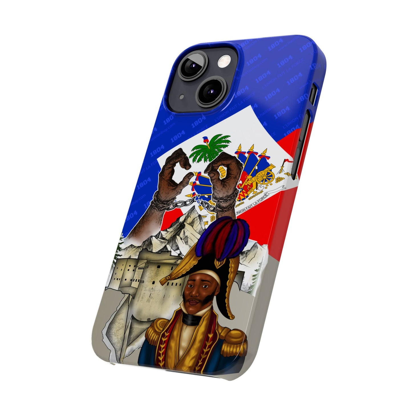 02 - Haitian Heritage Slim Phone Case with Flag Design - Haitianbuy