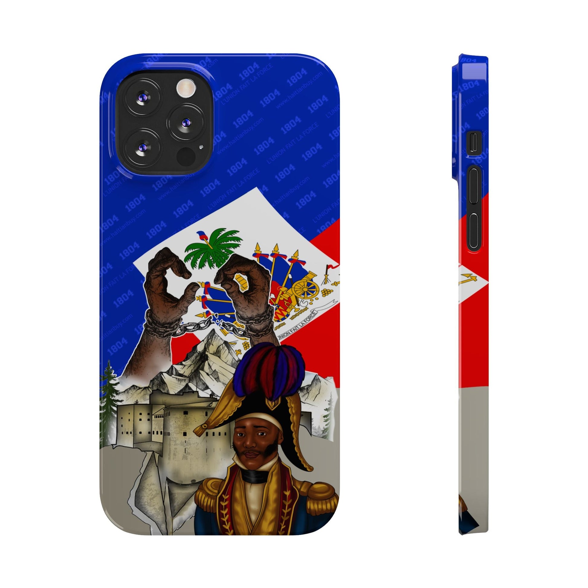 02 - Haitian Heritage Slim Phone Case with Flag Design - Haitianbuy