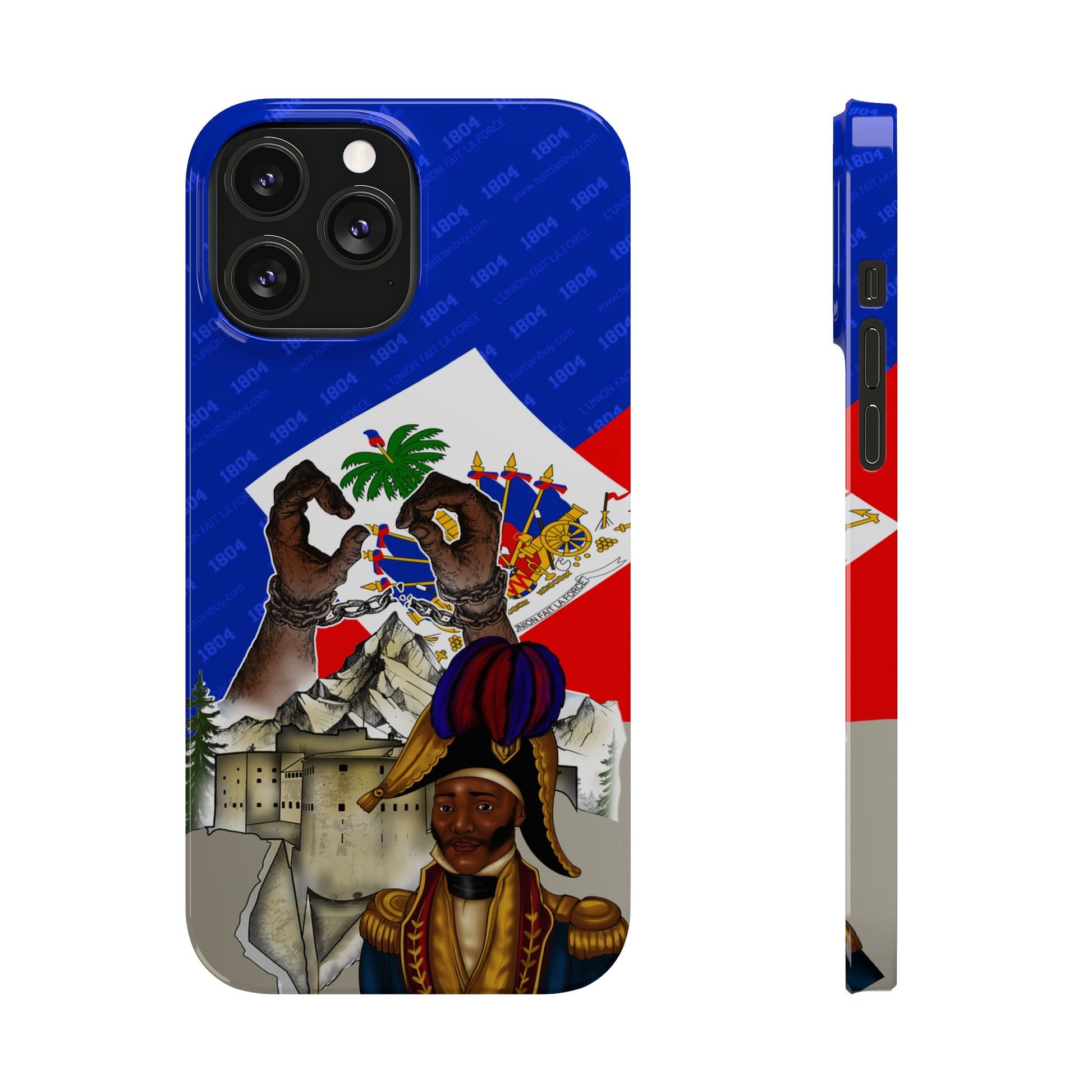 02 - Haitian Heritage Slim Phone Case with Flag Design - Haitianbuy