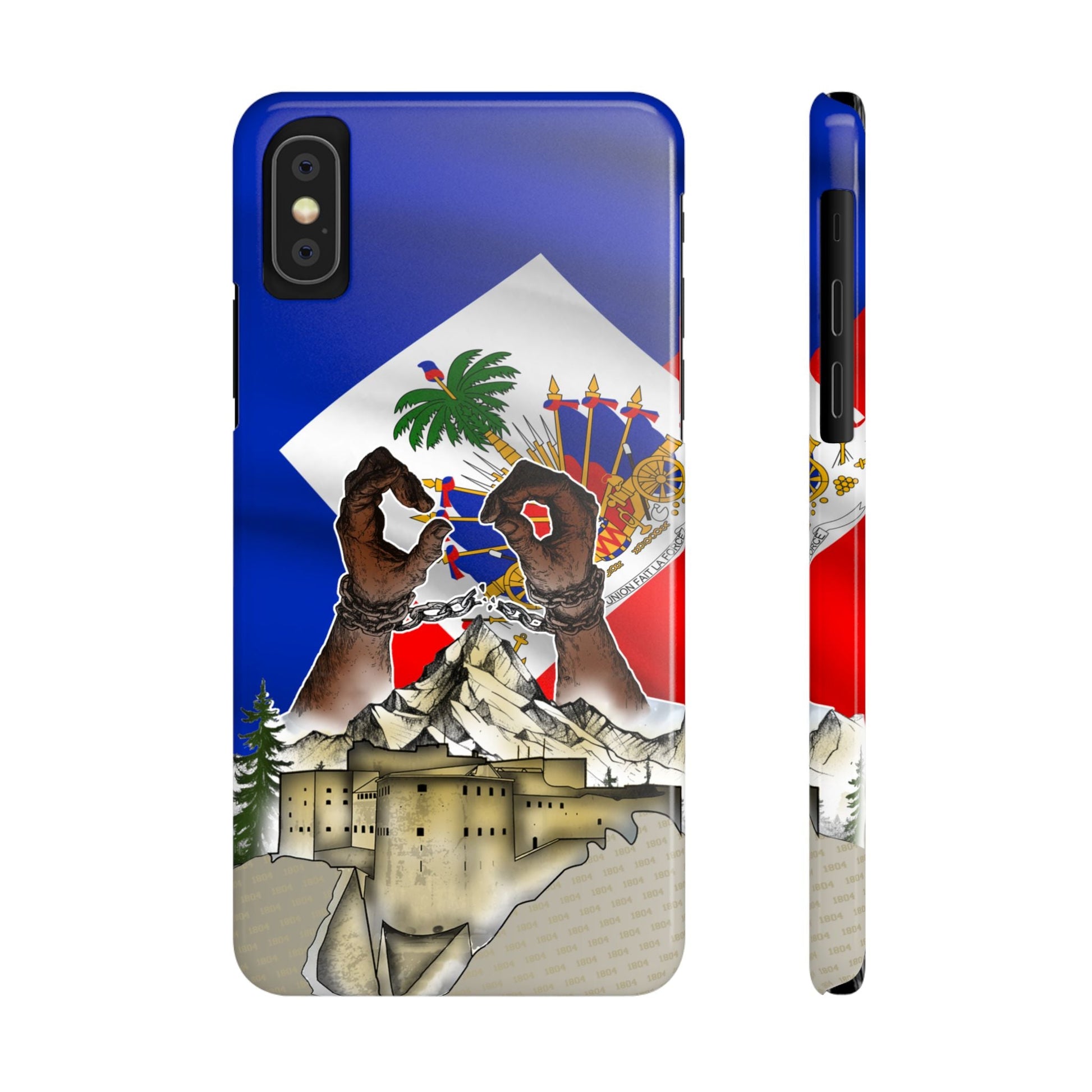 02 - Haitian Heritage Slim Phone Case with Flag Design - Haitianbuy