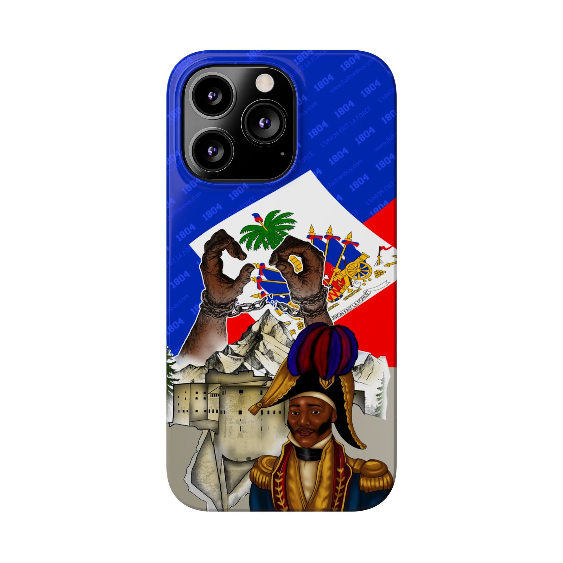 02 - Haitian Heritage Slim Phone Case with Flag Design - Haitianbuy