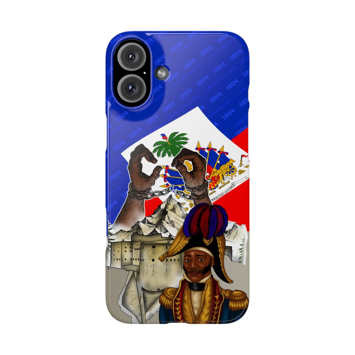 02 - Haitian Heritage Slim Phone Case with Flag Design - Haitianbuy