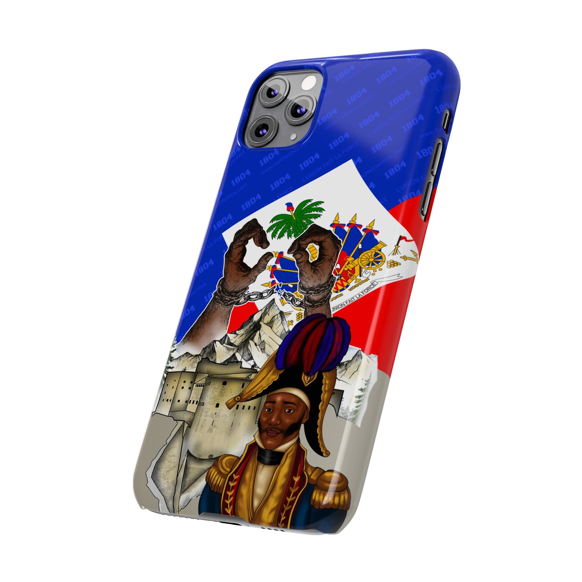 02 - Haitian Heritage Slim Phone Case with Flag Design - Haitianbuy