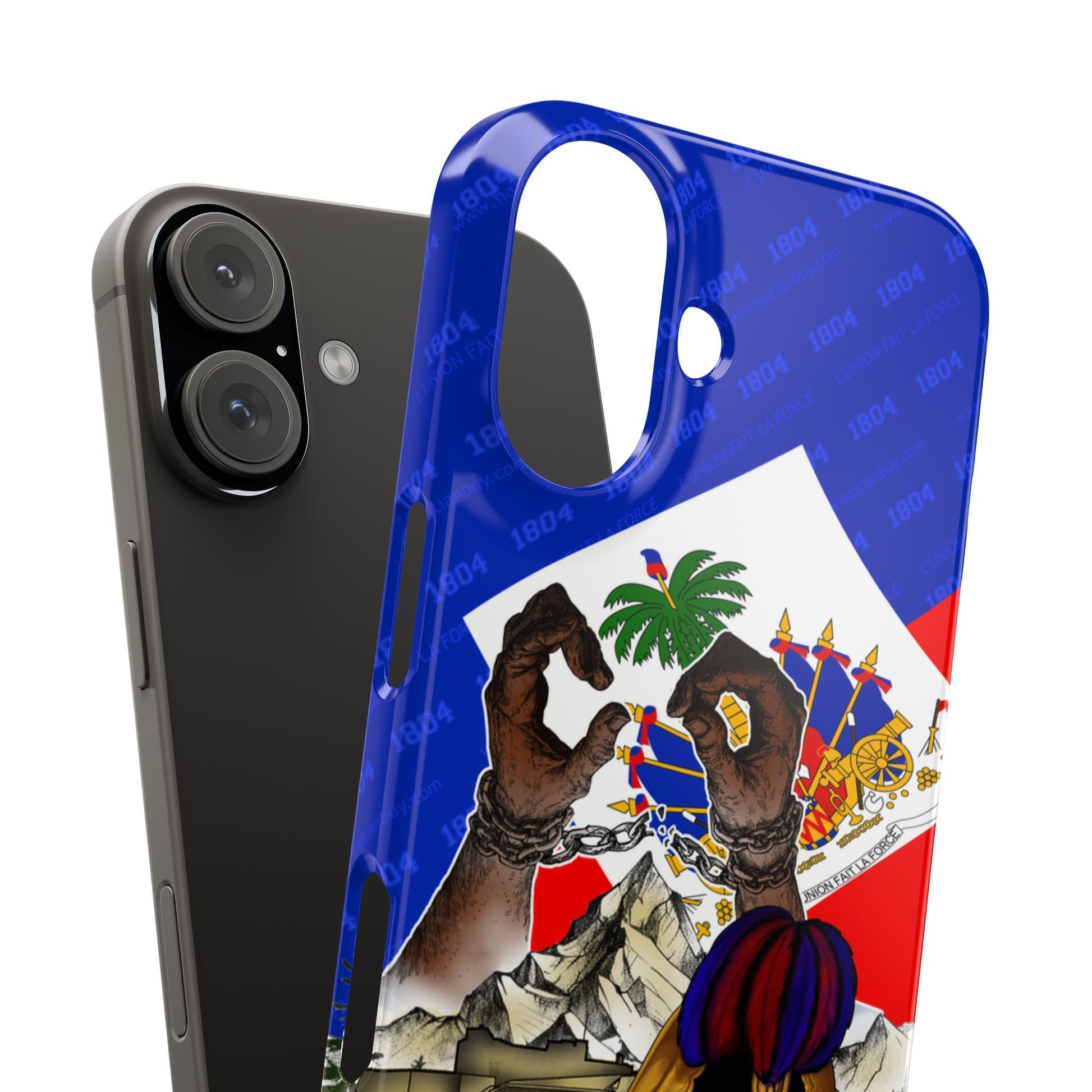 02 - Haitian Heritage Slim Phone Case with Flag Design - Haitianbuy