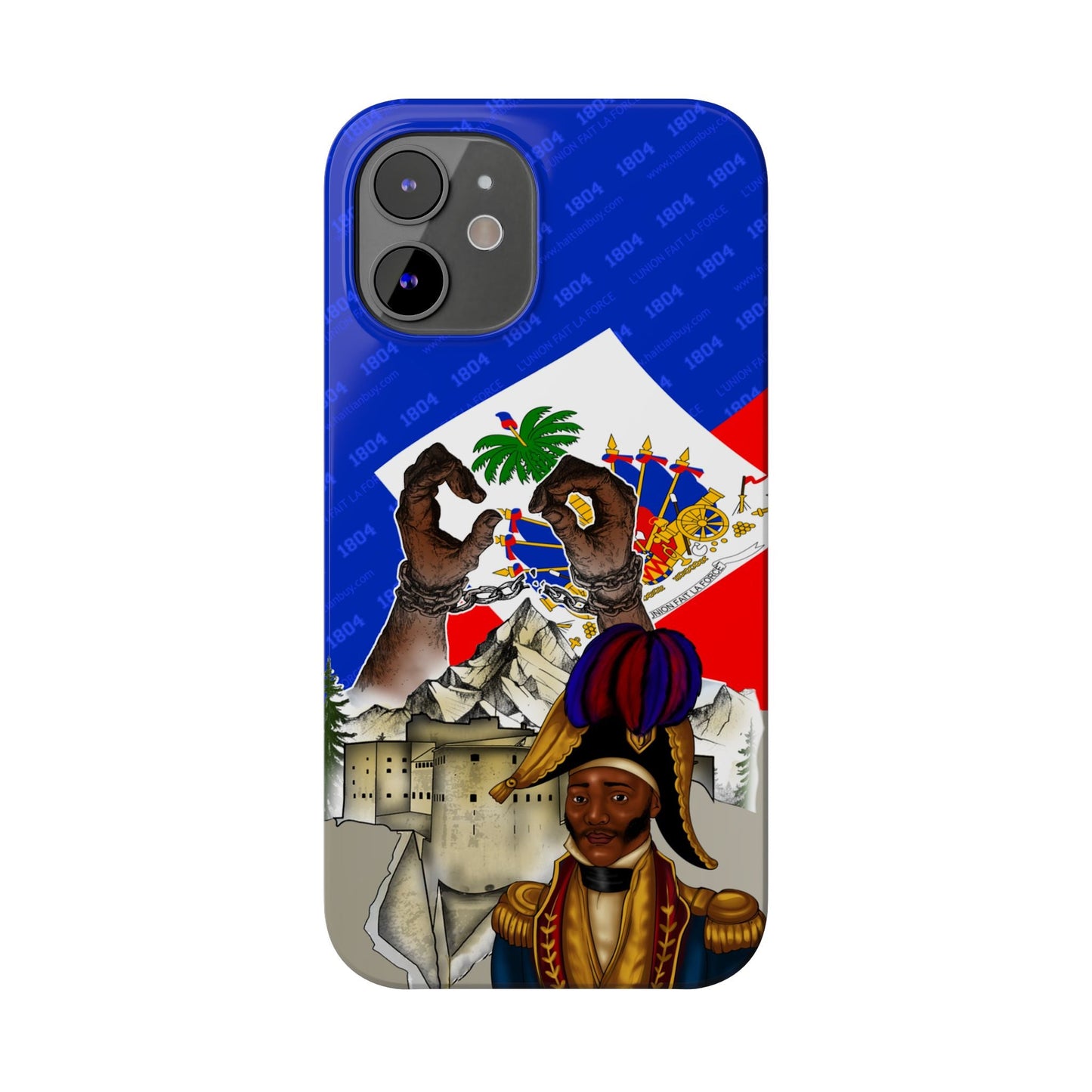 02 - Haitian Heritage Slim Phone Case with Flag Design - Haitianbuy