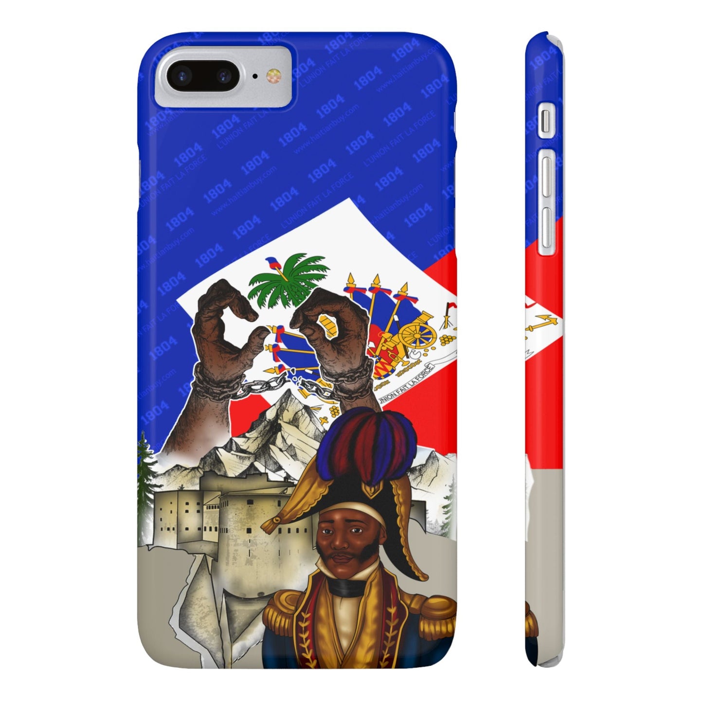 02 - Haitian Heritage Slim Phone Case with Flag Design - Haitianbuy