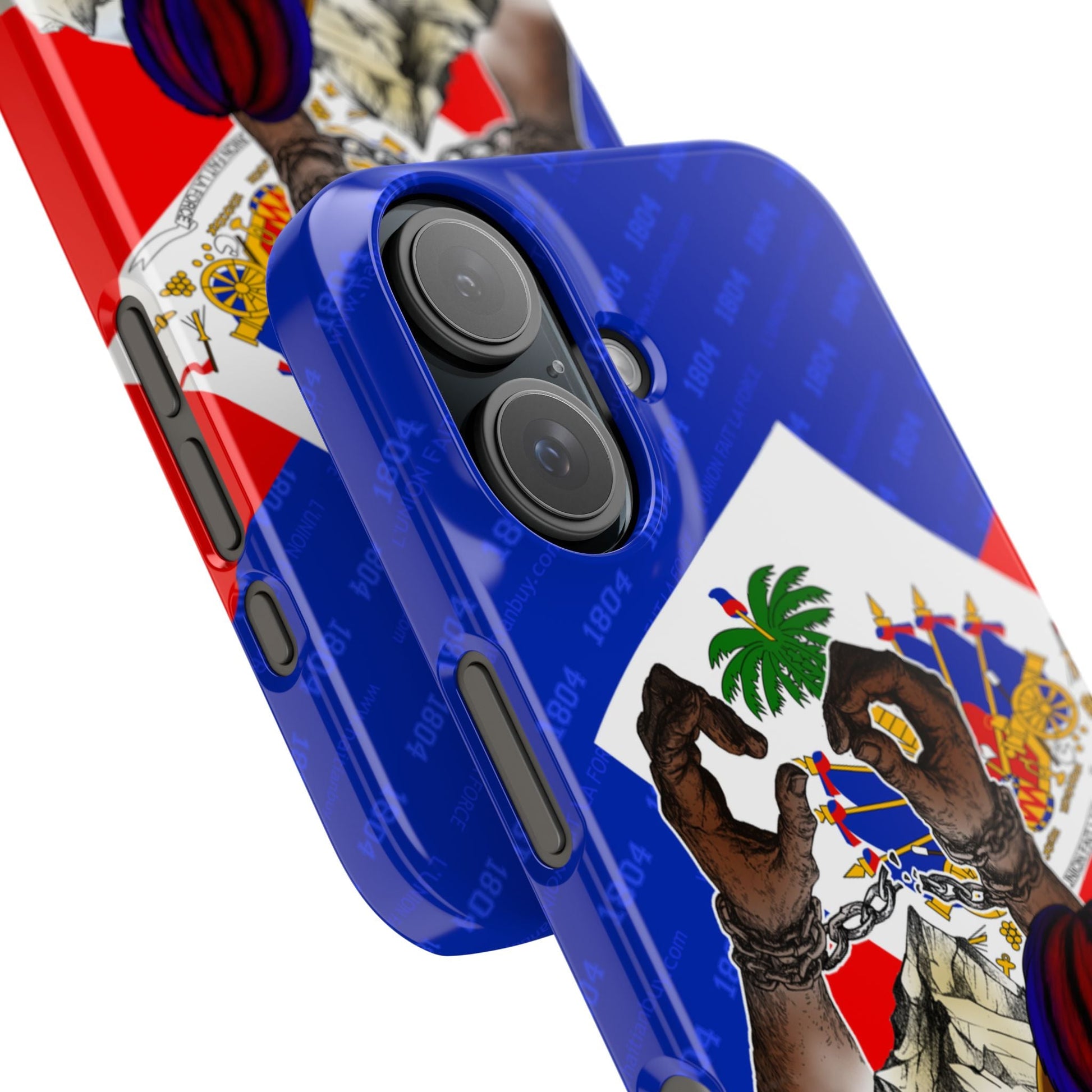 02 - Haitian Heritage Slim Phone Case with Flag Design - Haitianbuy