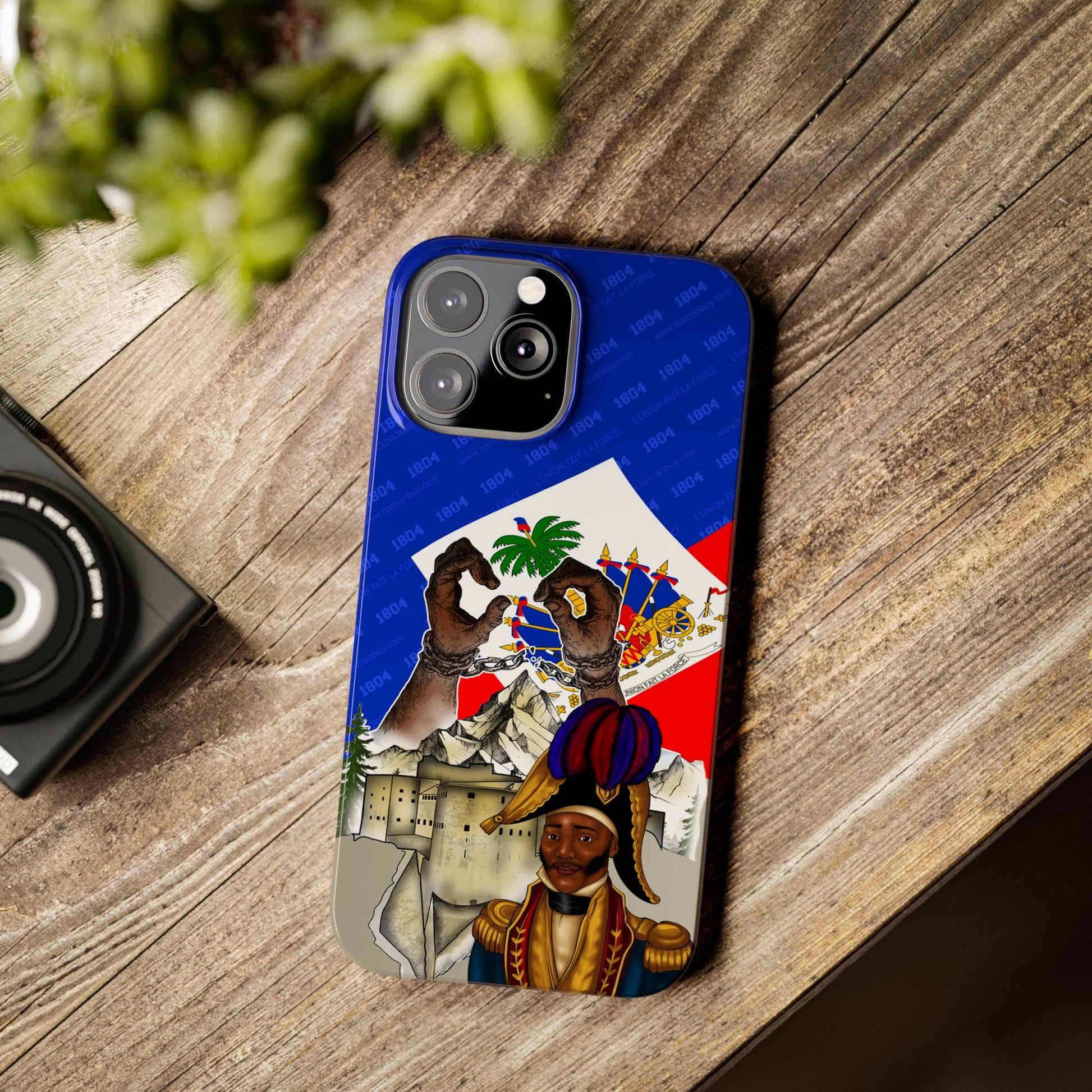 02 - Haitian Heritage Slim Phone Case with Flag Design - Haitianbuy