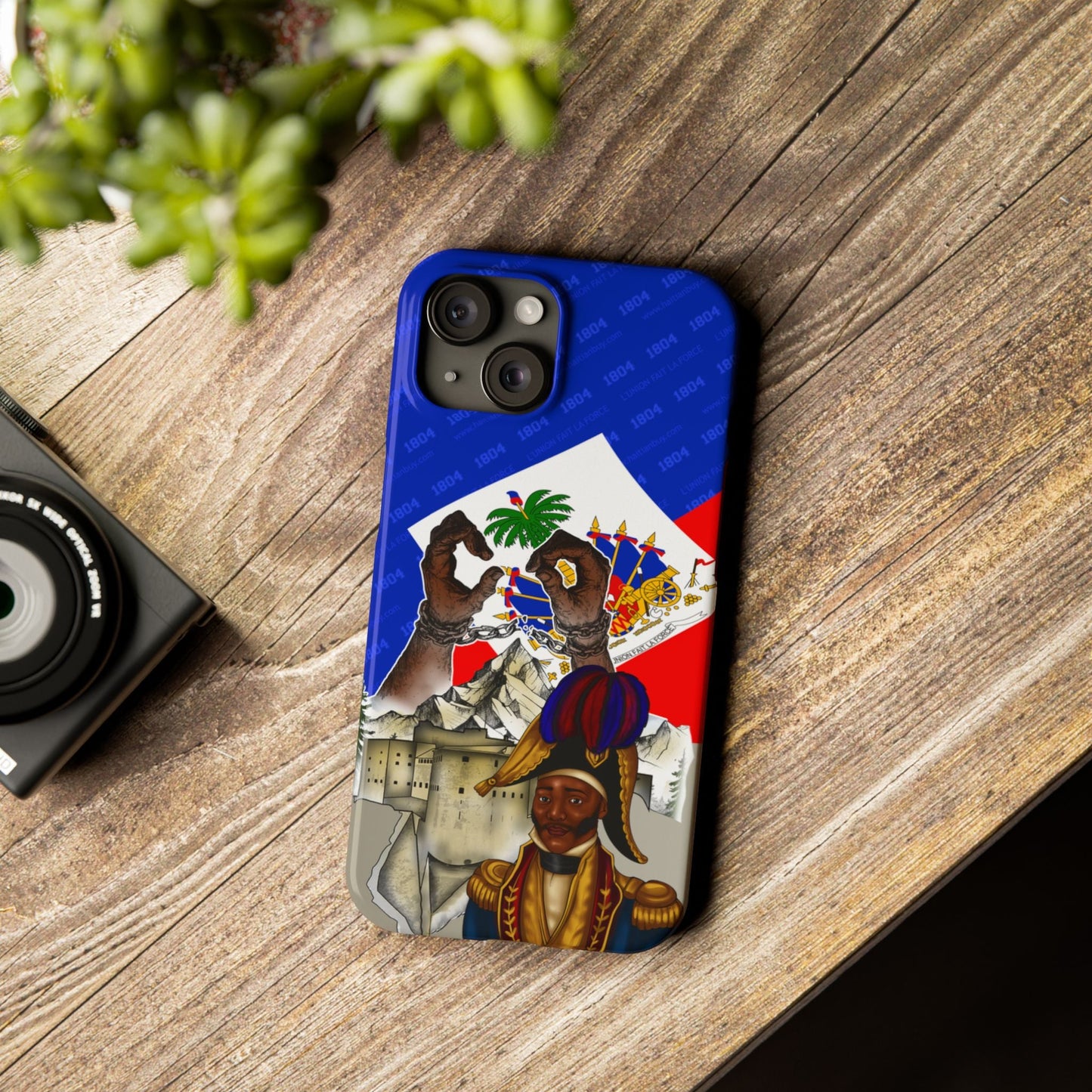 02 - Haitian Heritage Slim Phone Case with Flag Design - Haitianbuy