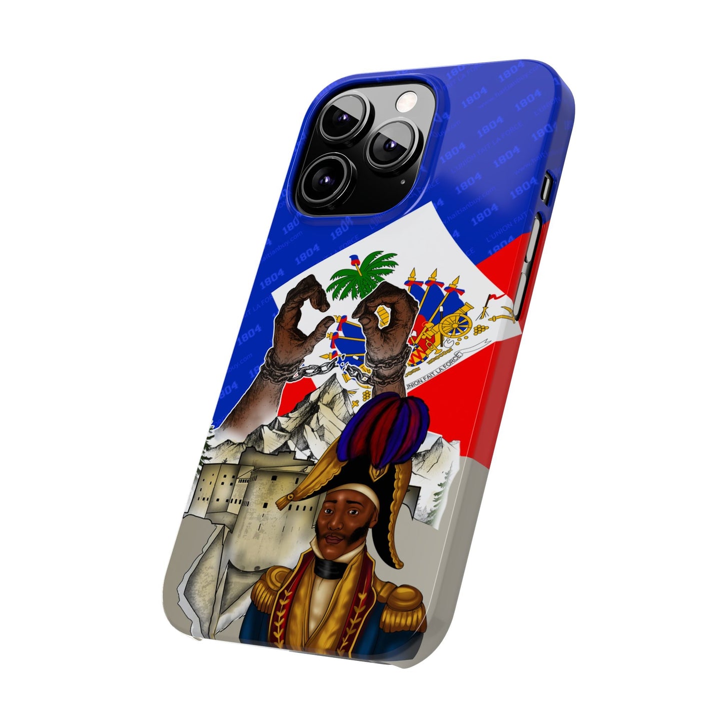 02 - Haitian Heritage Slim Phone Case with Flag Design - Haitianbuy