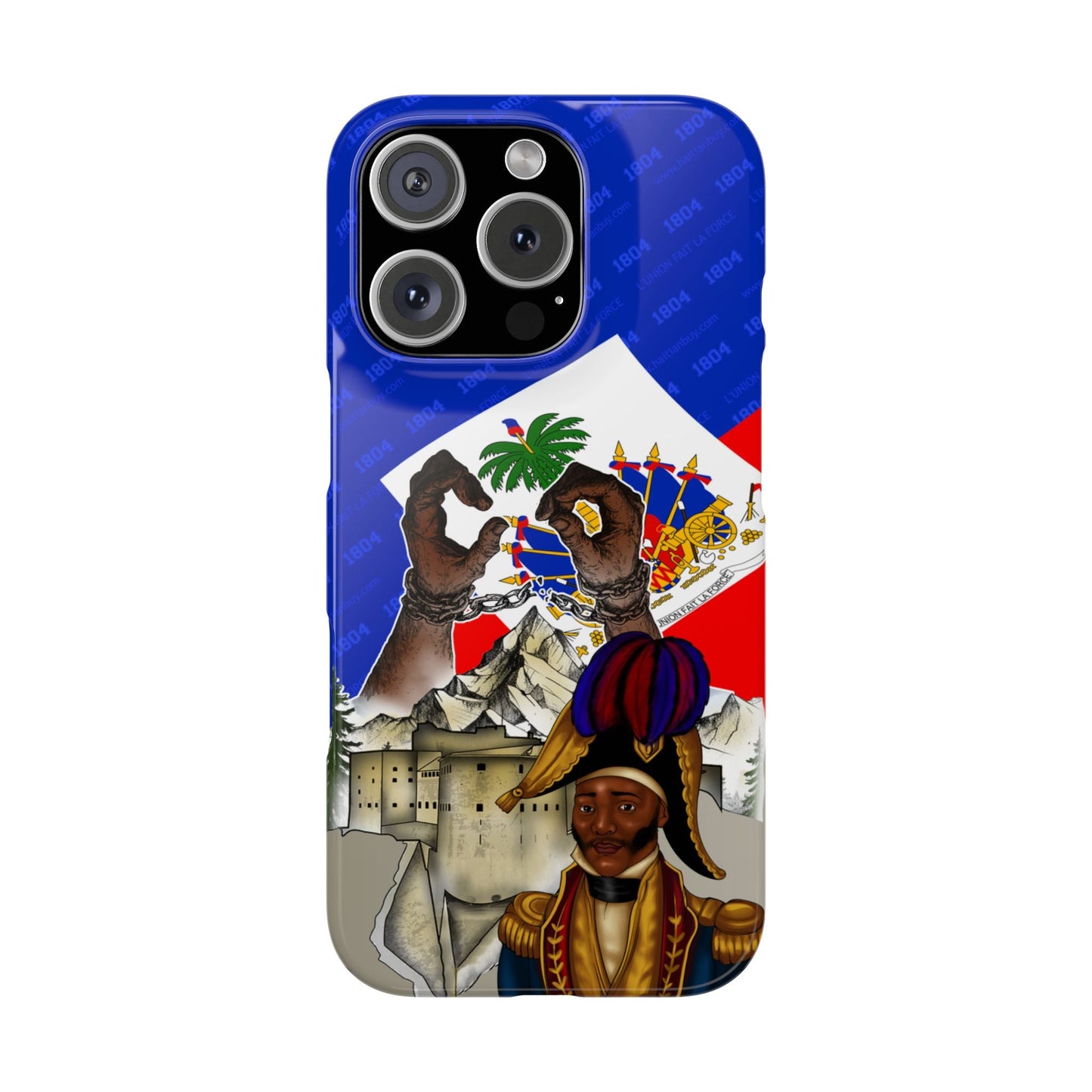 02 - Haitian Heritage Slim Phone Case with Flag Design - Haitianbuy