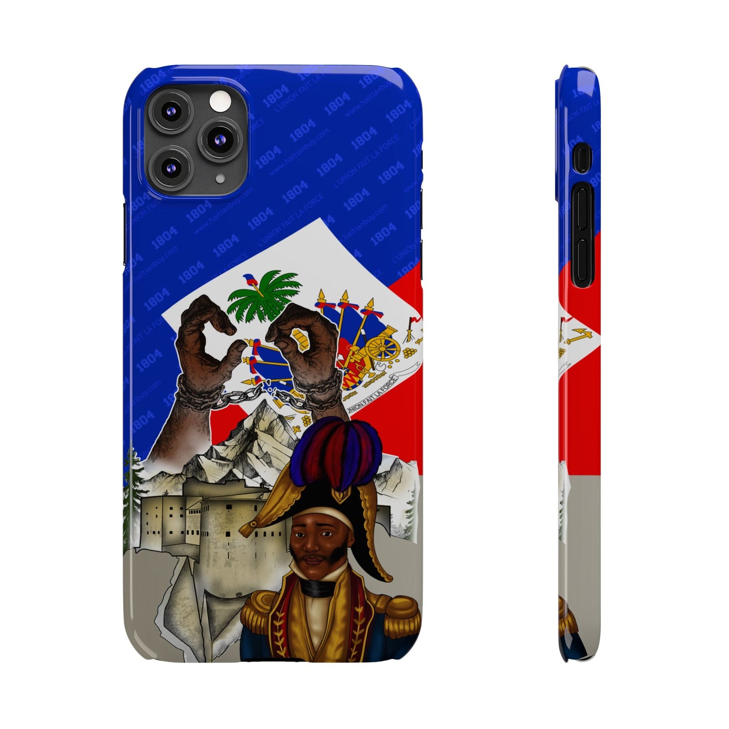 02 - Haitian Heritage Slim Phone Case with Flag Design - Haitianbuy