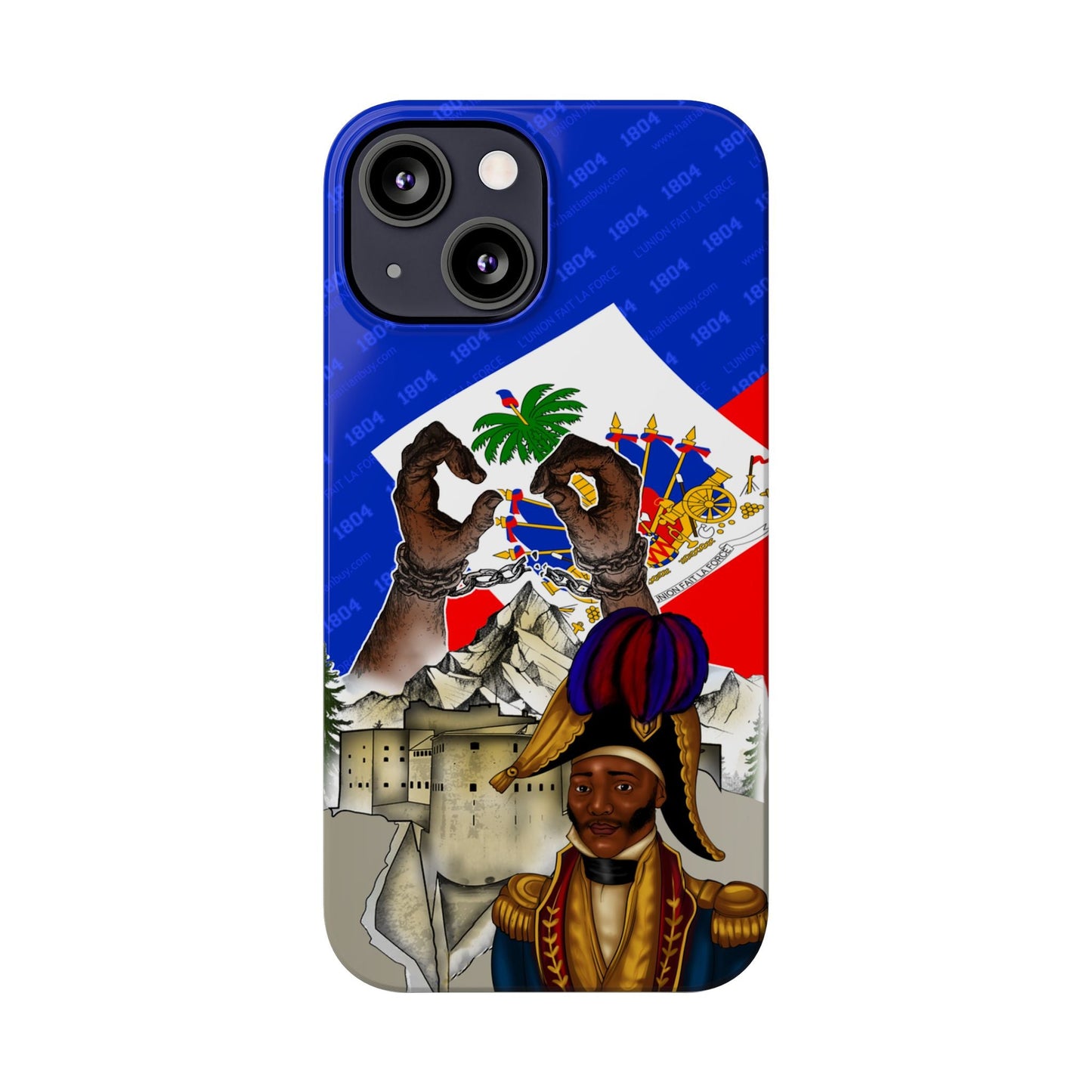 02 - Haitian Heritage Slim Phone Case with Flag Design - Haitianbuy