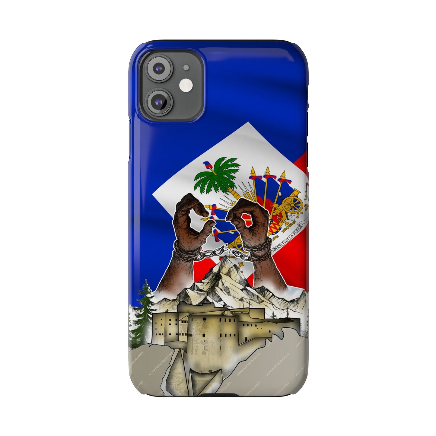 02 - Haitian Heritage Slim Phone Case with Flag Design - Haitianbuy