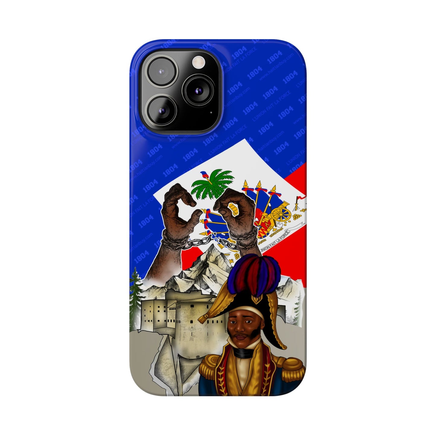 02 - Haitian Heritage Slim Phone Case with Flag Design - Haitianbuy