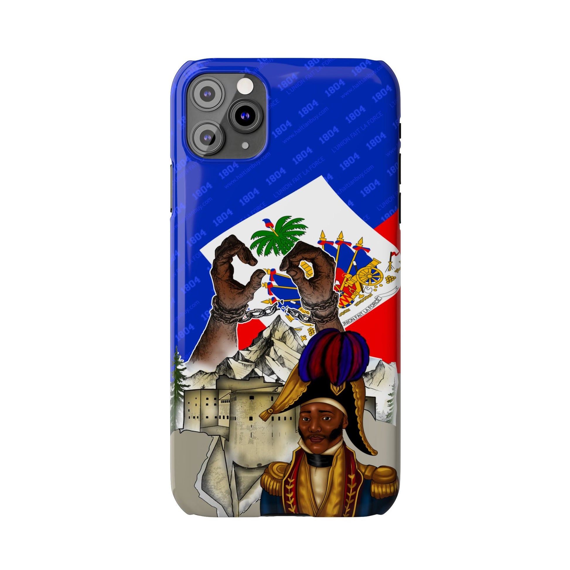 02 - Haitian Heritage Slim Phone Case with Flag Design - Haitianbuy