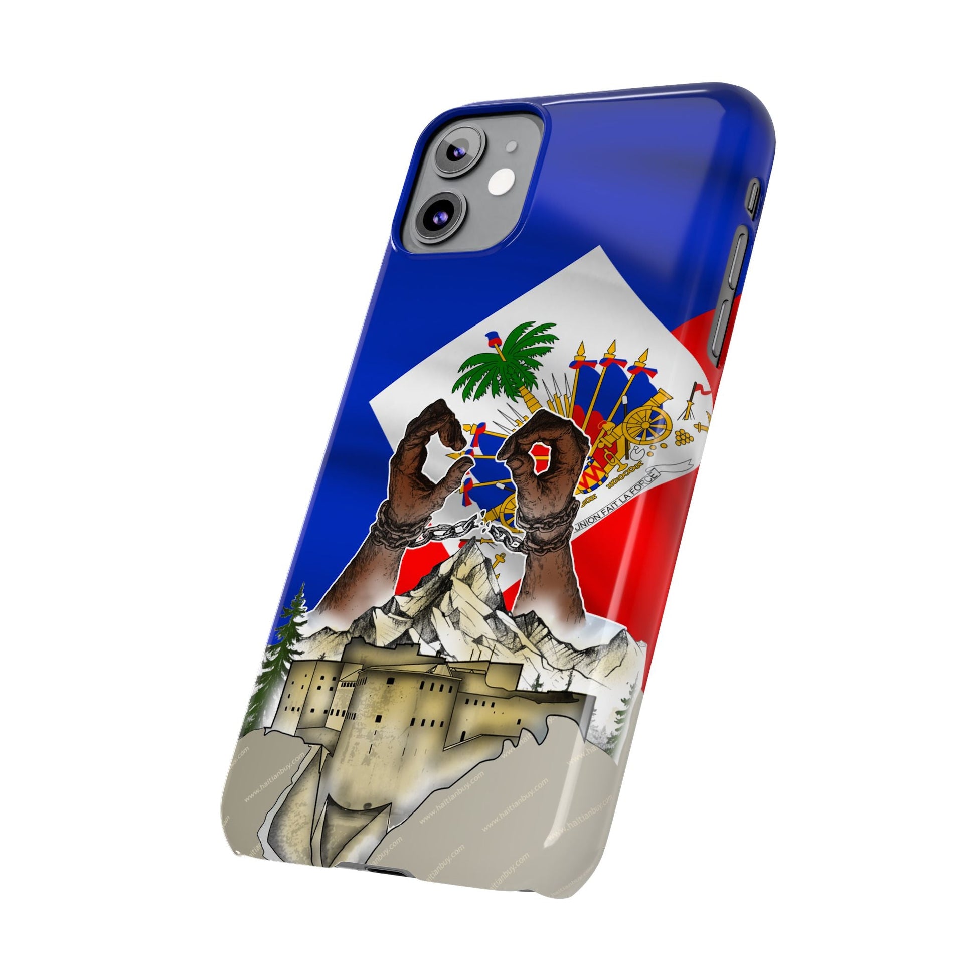 02 - Haitian Heritage Slim Phone Case with Flag Design - Haitianbuy