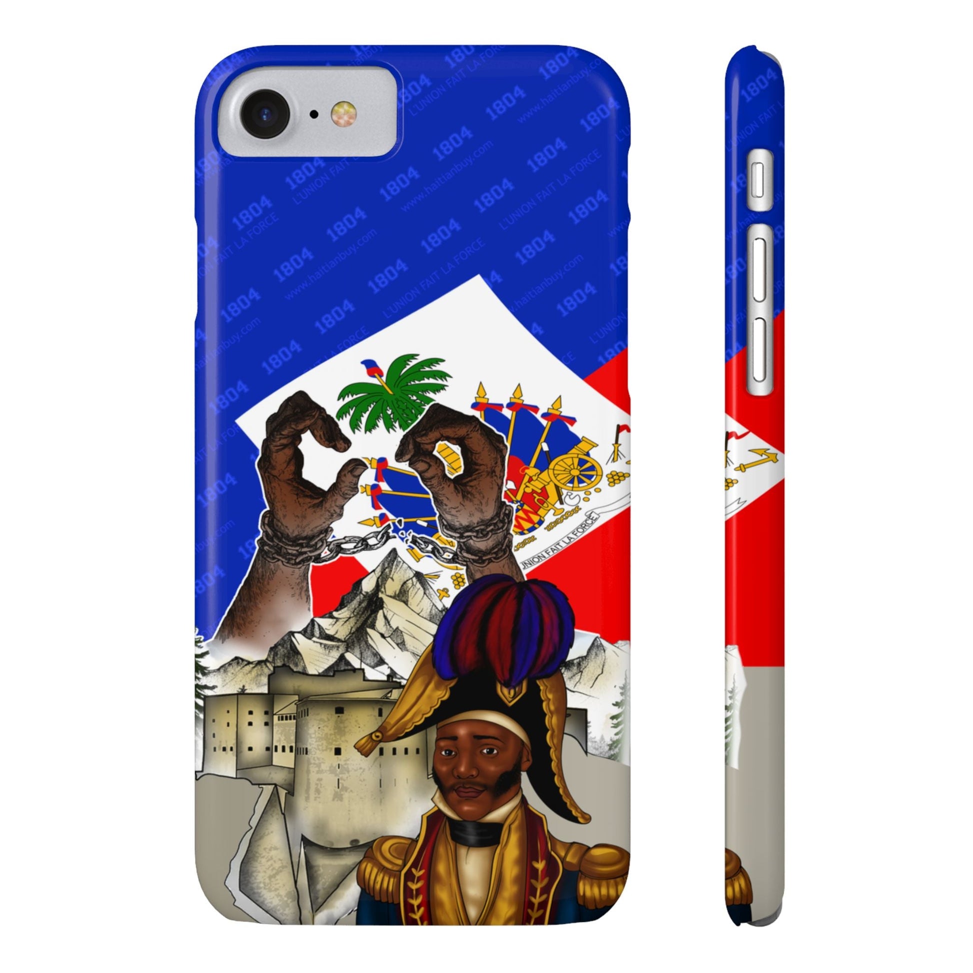 02 - Haitian Heritage Slim Phone Case with Flag Design - Haitianbuy