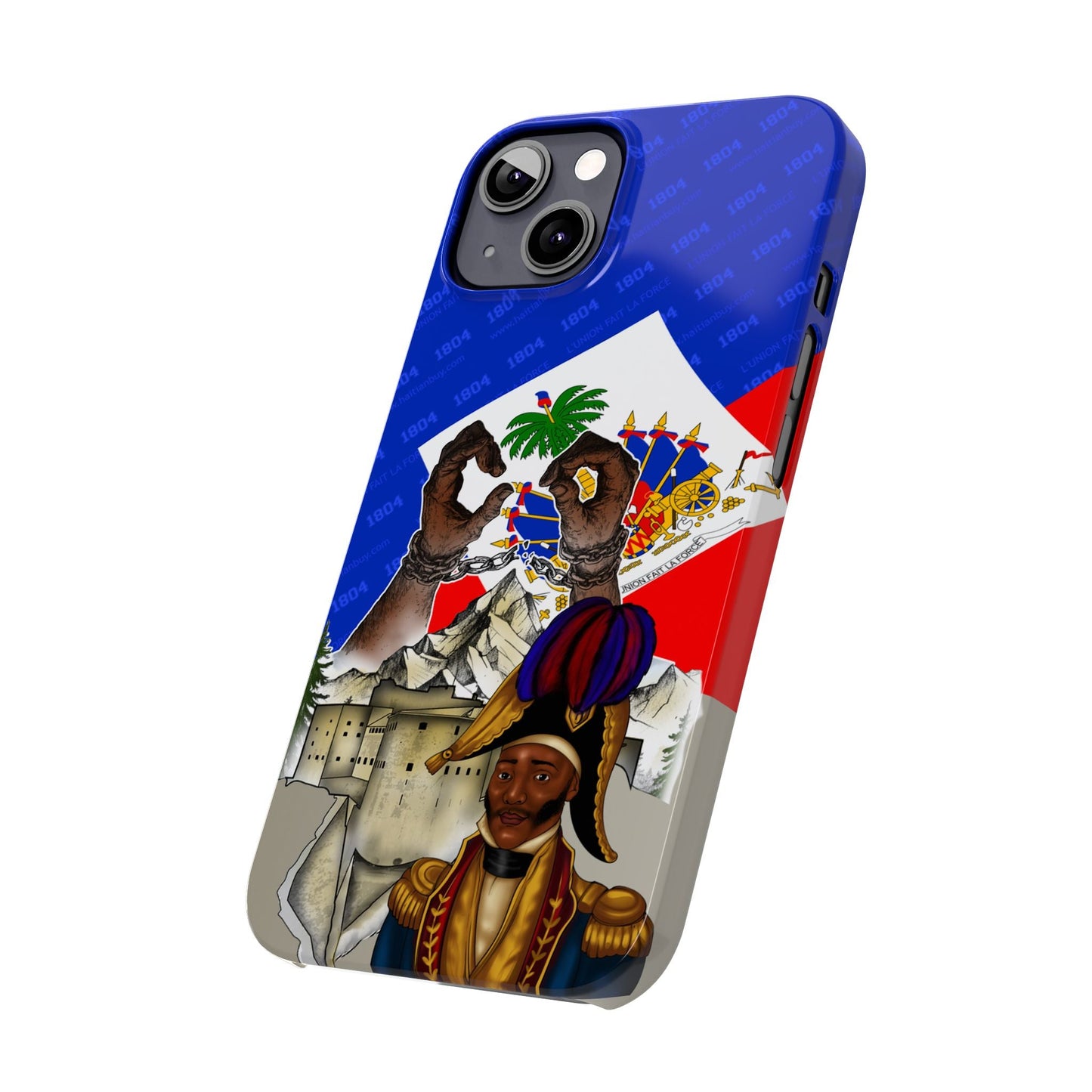 02 - Haitian Heritage Slim Phone Case with Flag Design - Haitianbuy